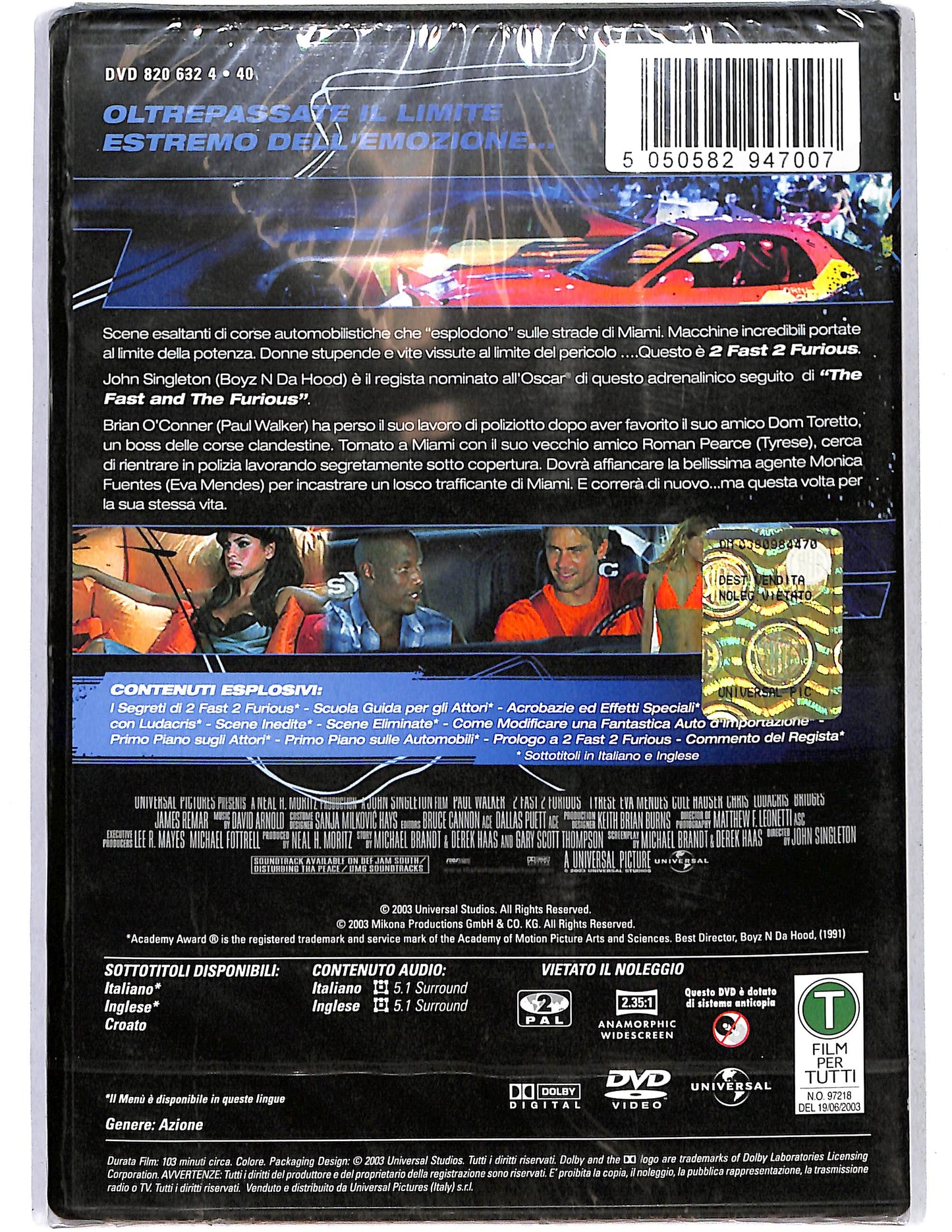 EBOND 2 Fast 2 Furious  DVD D641415