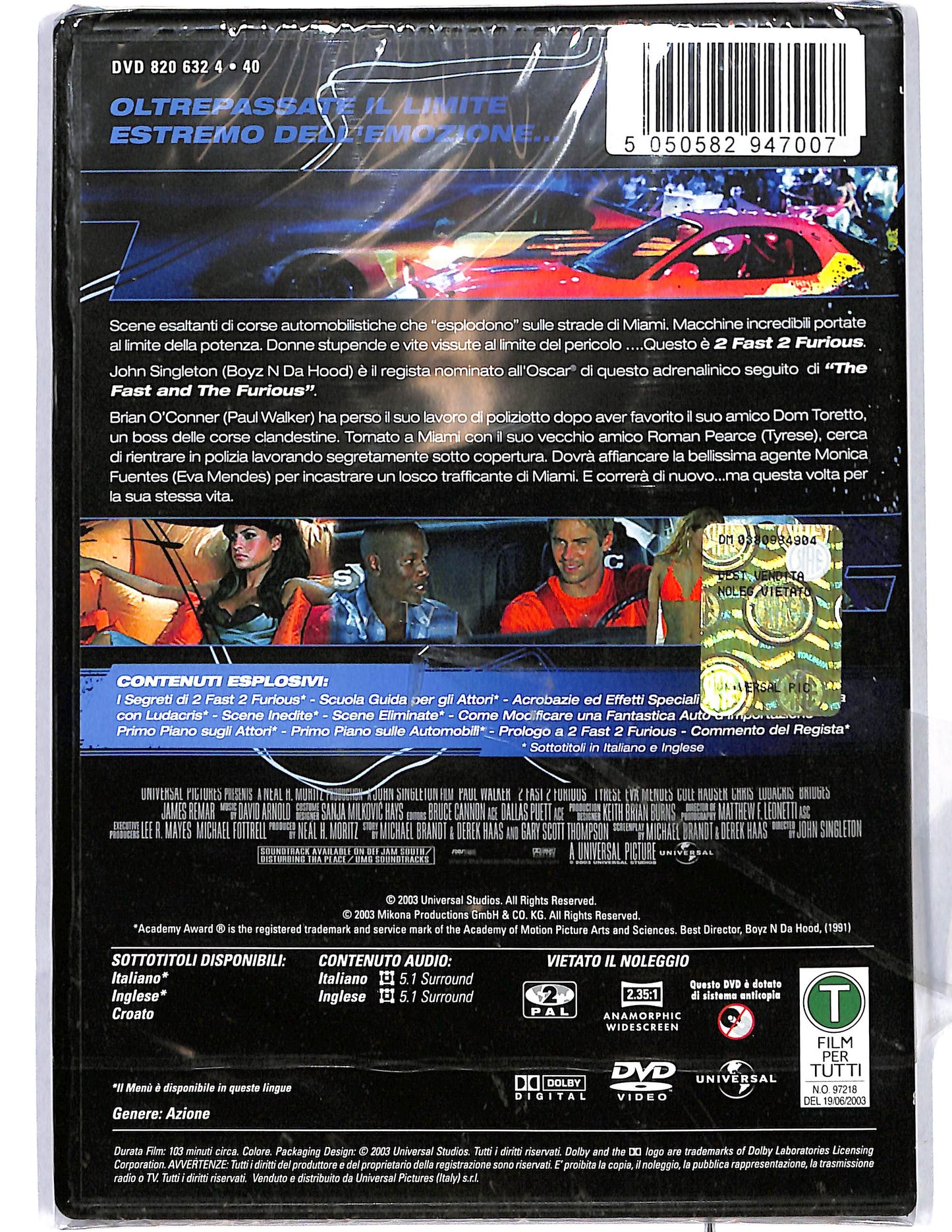 EBOND 2 Fast 2 Furious  DVD D641530