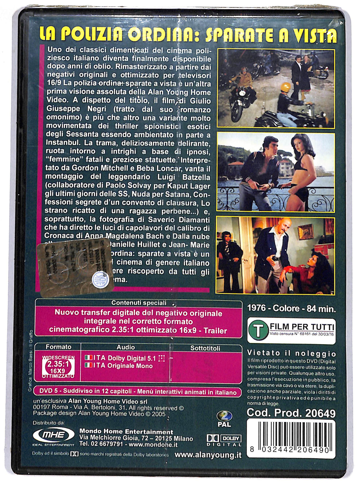 EBOND La polizia ordina: sparate a vista DVD D641925