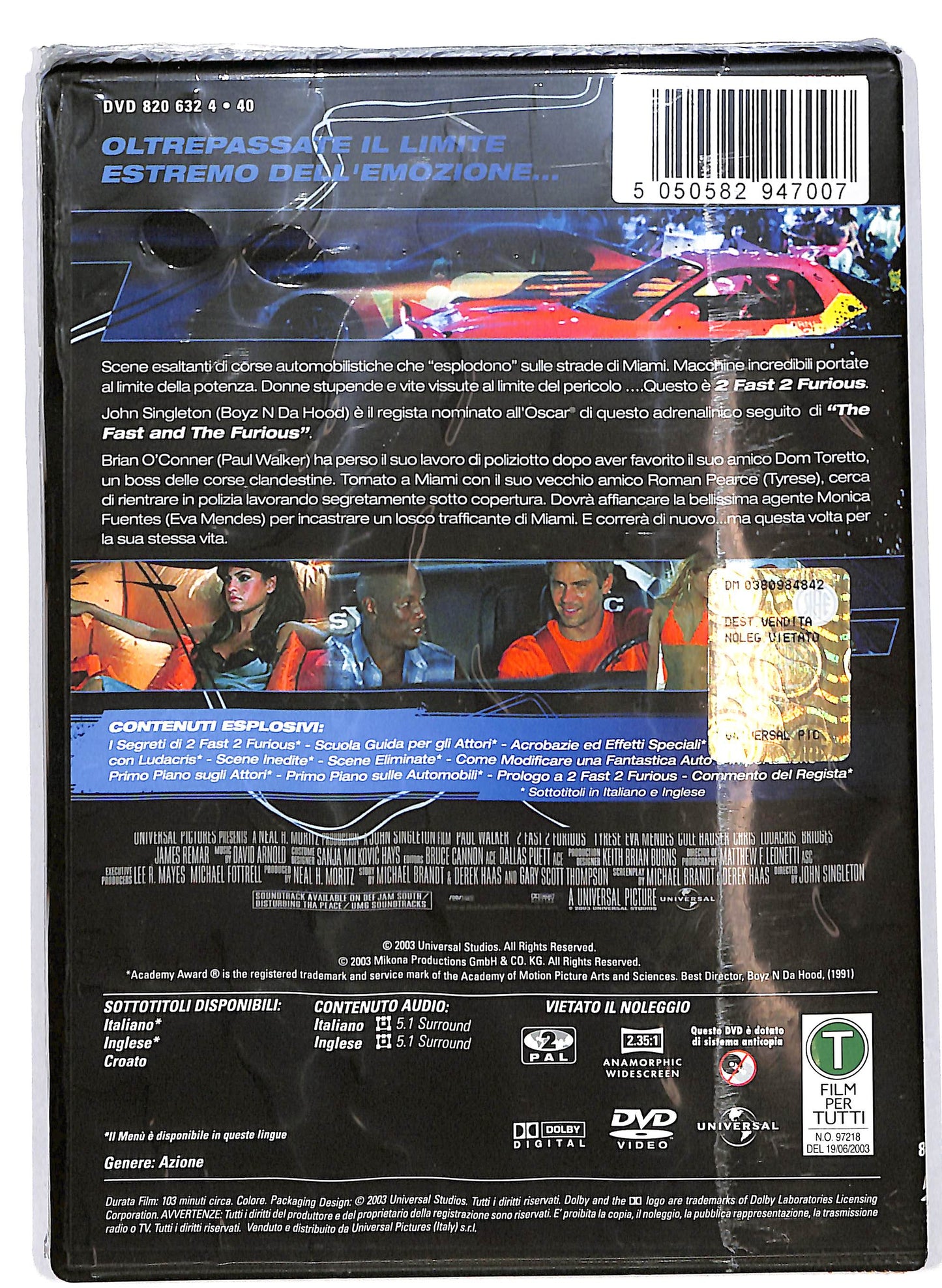 EBOND 2 Fast 2 Furious DVD D642023