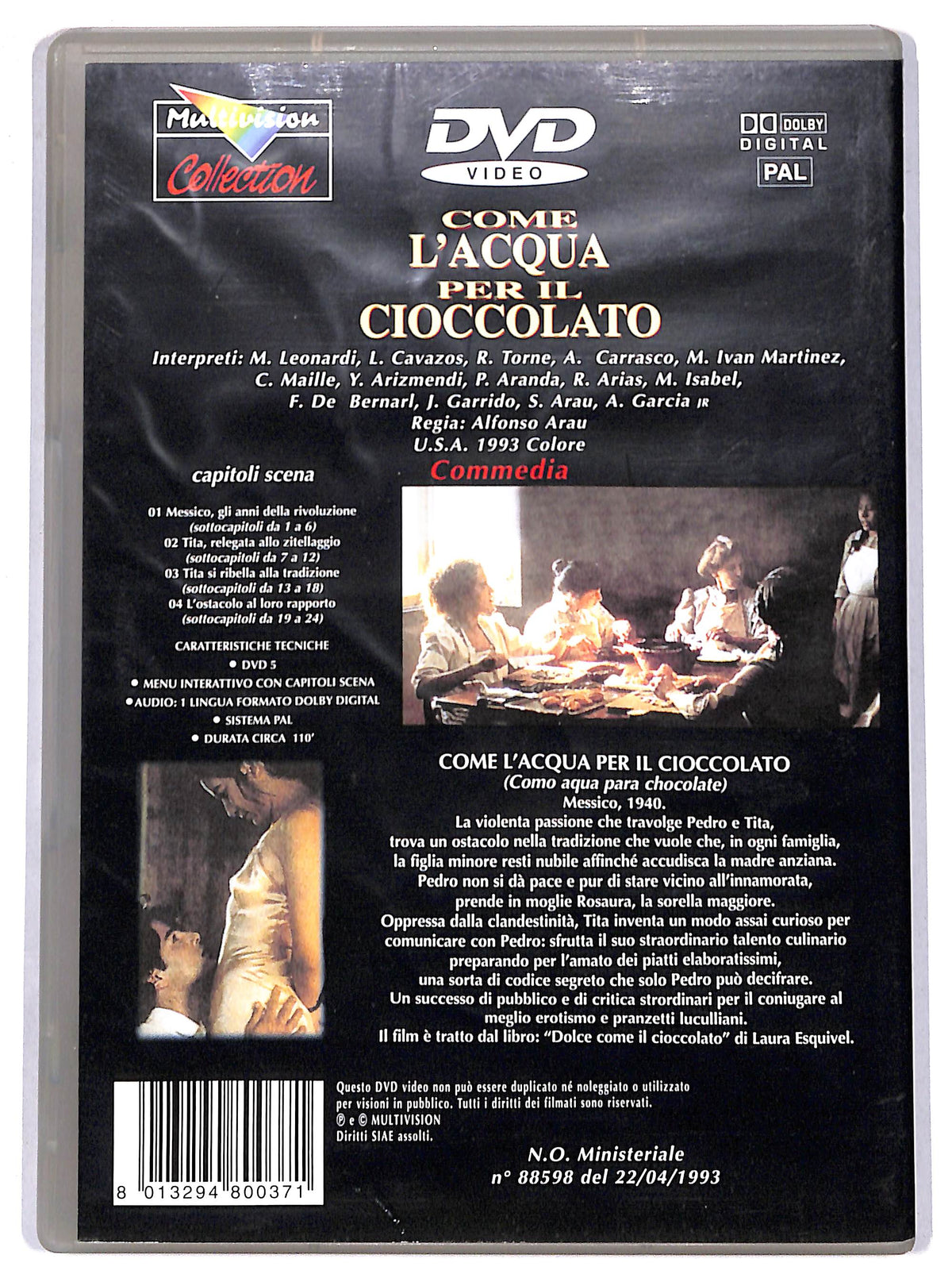 EBOND Come l'acqua per il cioccolato DVD D642262