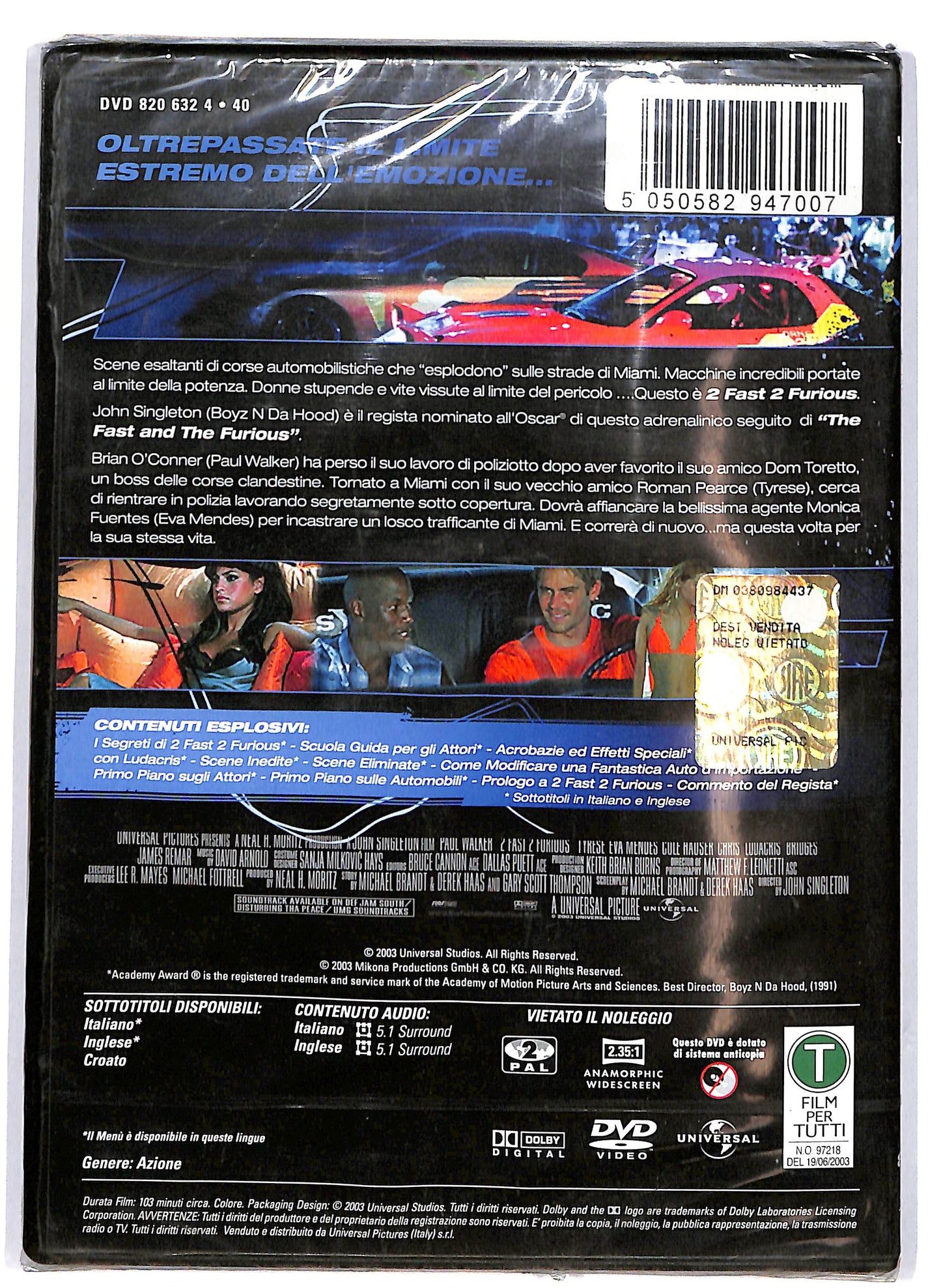 EBOND 2 Fast 2 Furious DVD D642329
