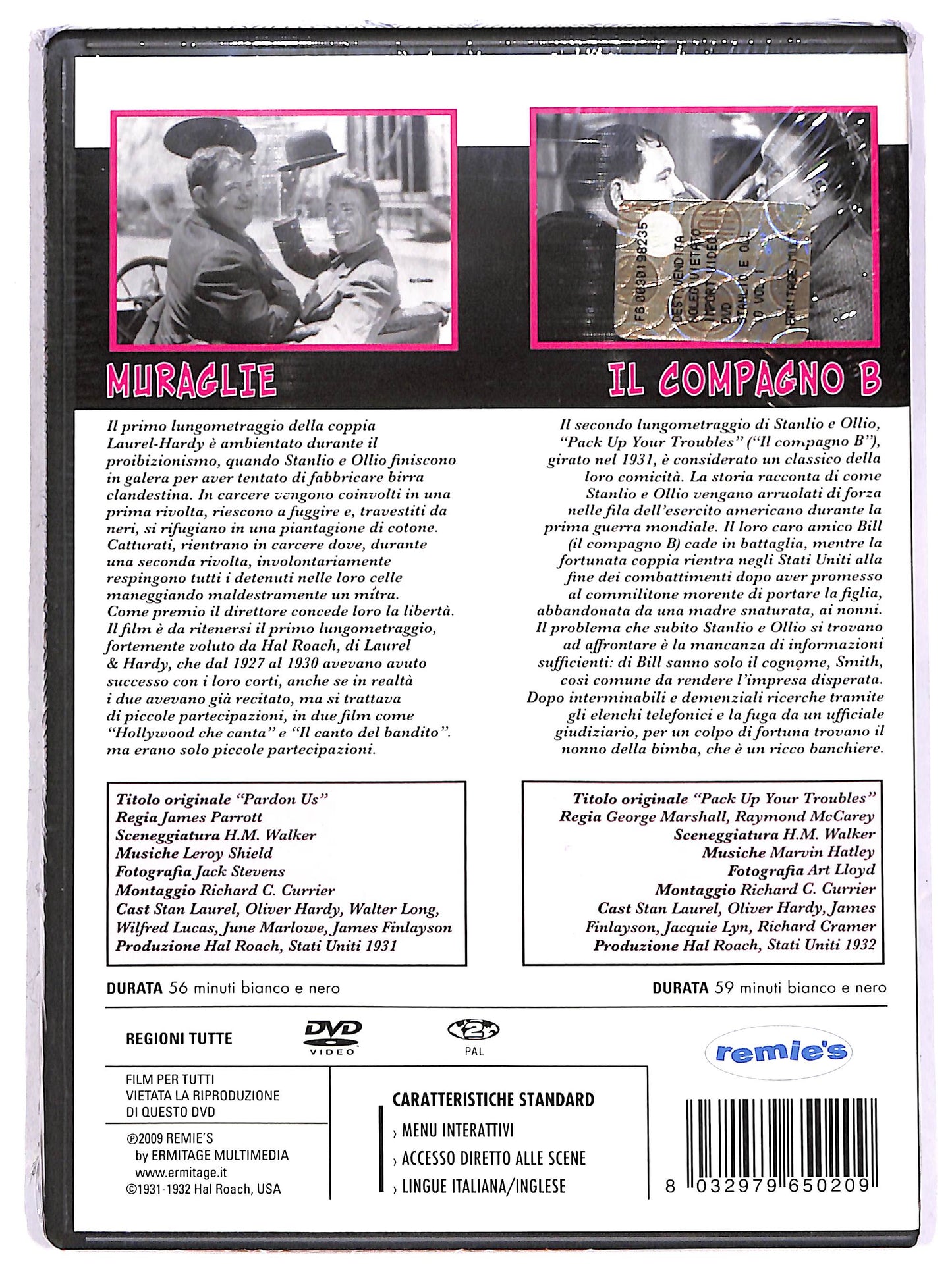 EBOND Stanlio & Ollio - Vol.1 - Muraglie + Compagno B DVD D643113