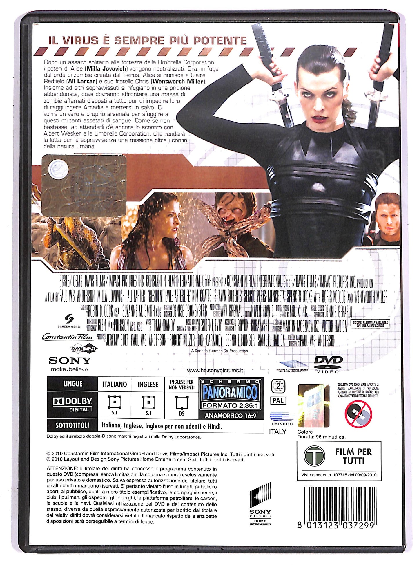 EBOND Resident Evil: Afterlife NOLEGGIO DVD D643409