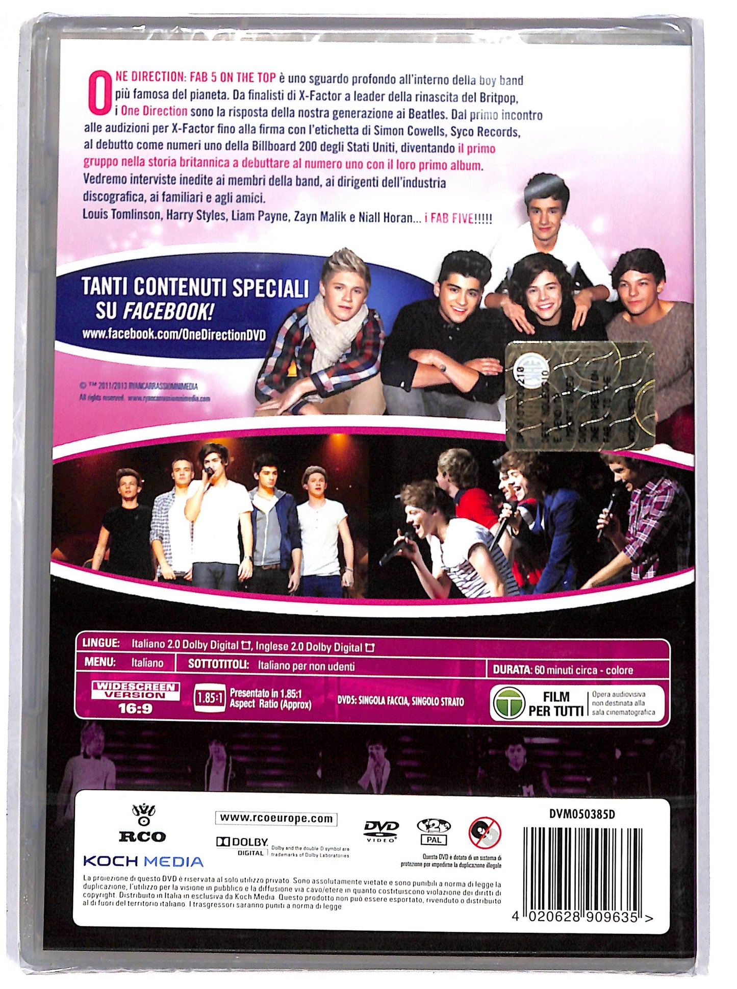 EBOND one direction fab 5 on the top DVD D644561