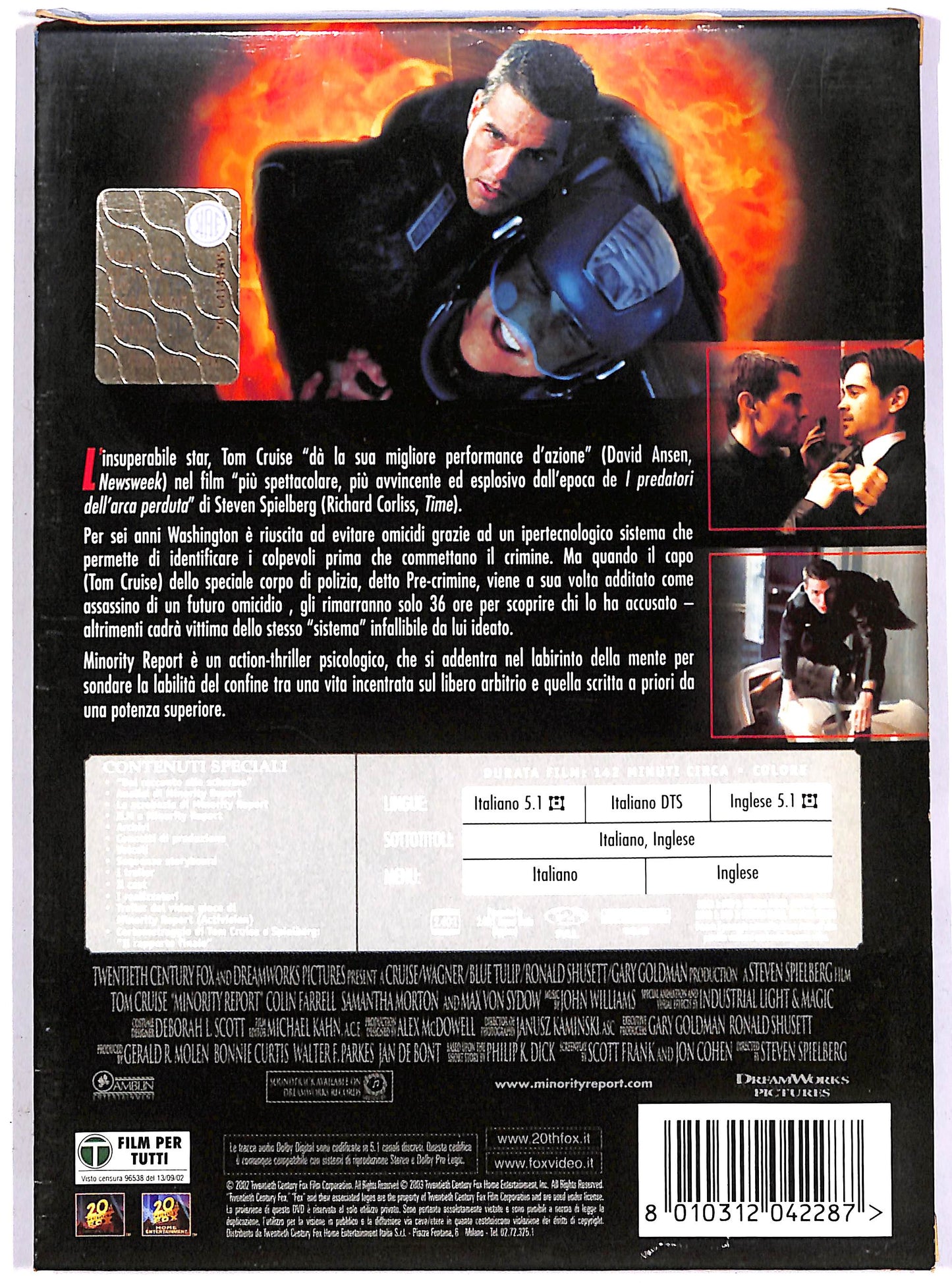 EBOND Minority Report SLIPCASE EDIZIONE SPECIALE DVD D645313