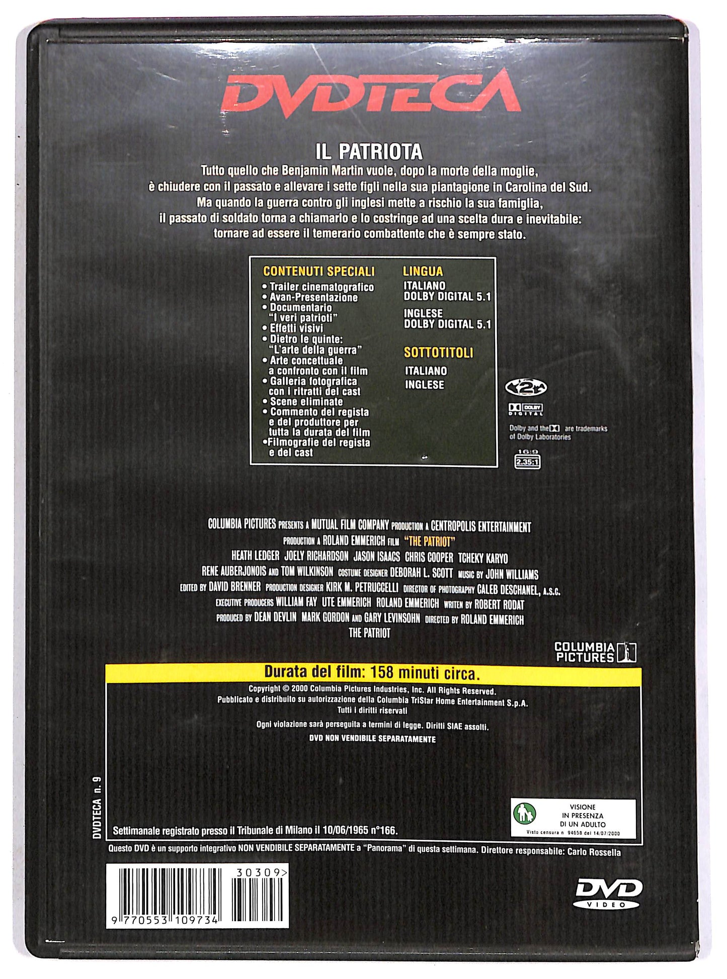 EBOND Il patriota EDITORIALE DVD D645410