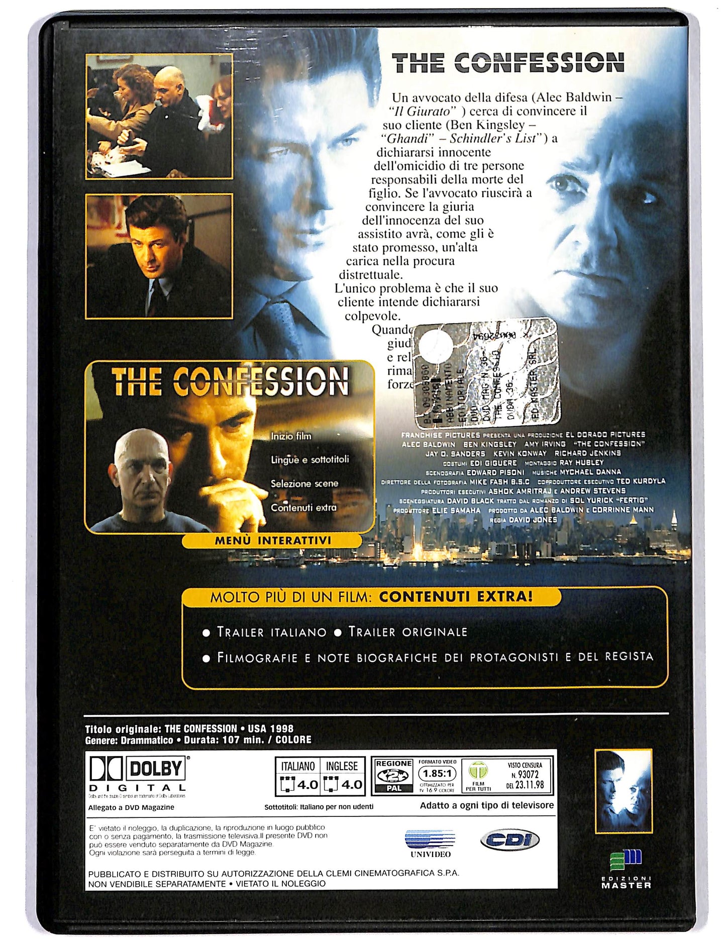 EBOND The confession  EDITORIALE DVD D646023