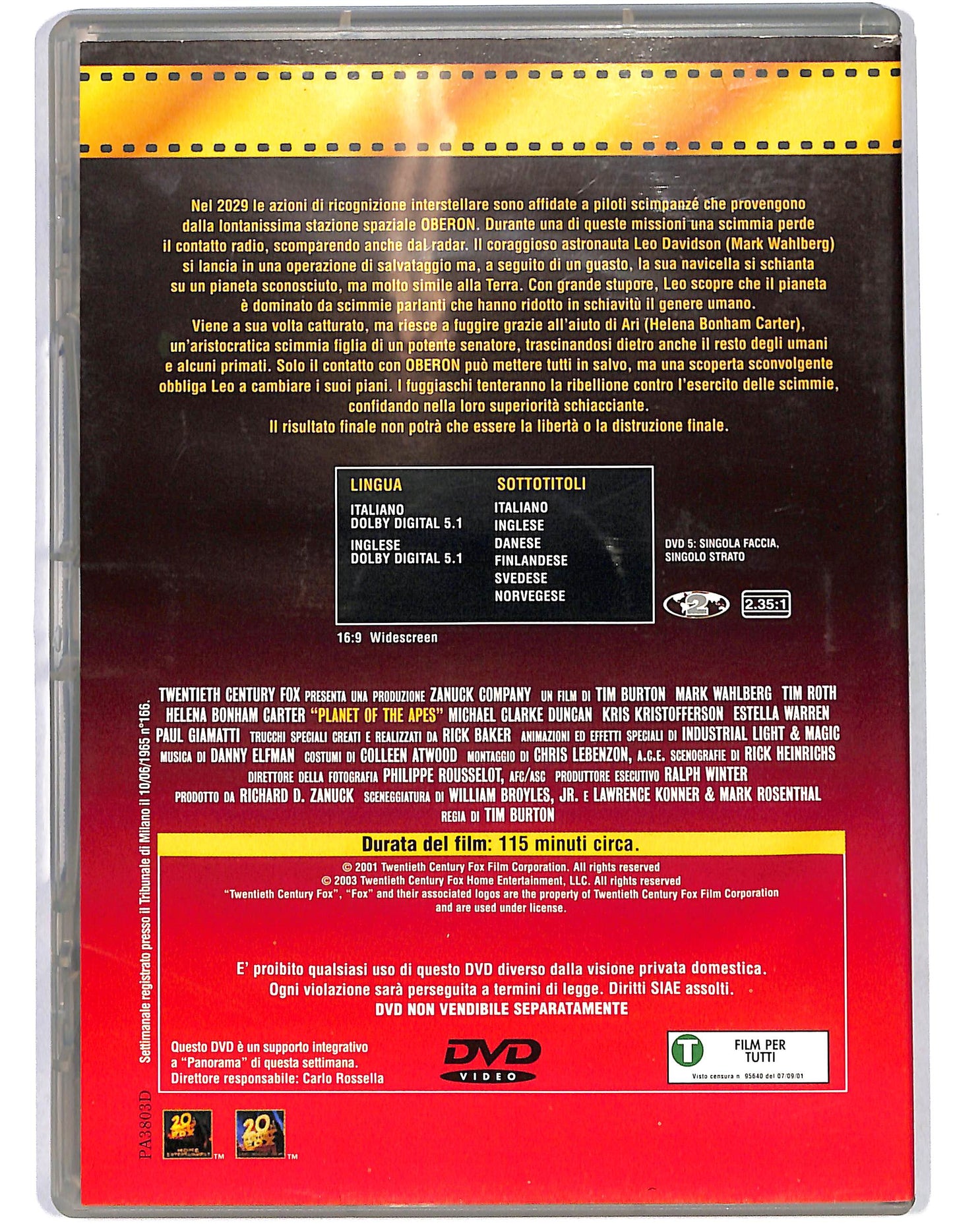 EBOND Planet of the apes Il pianeta delle scimmie  EDITORIALE  DVD D646341