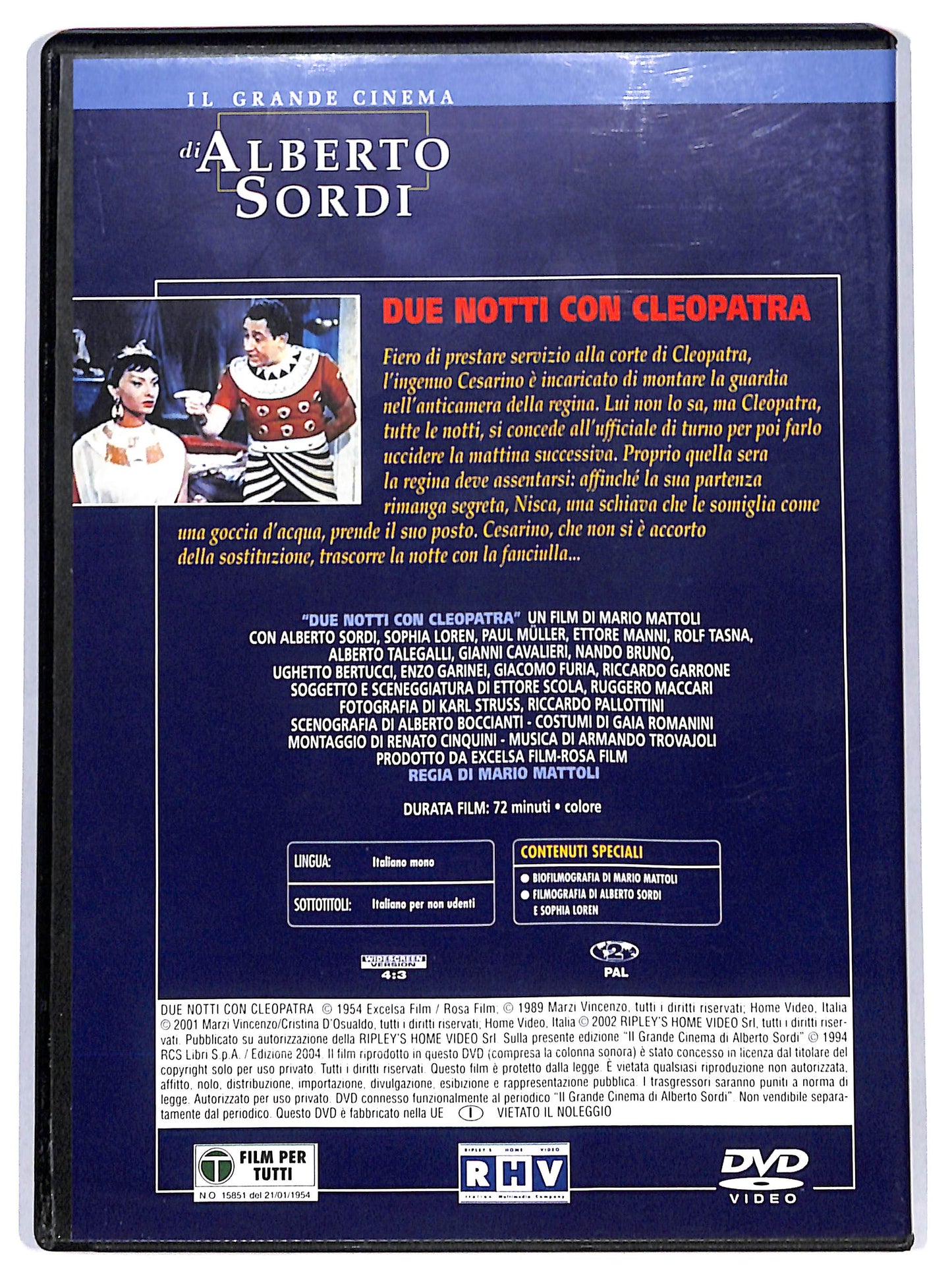EBOND Due notti con Cleopatra  EDITORIALE DVD D647255