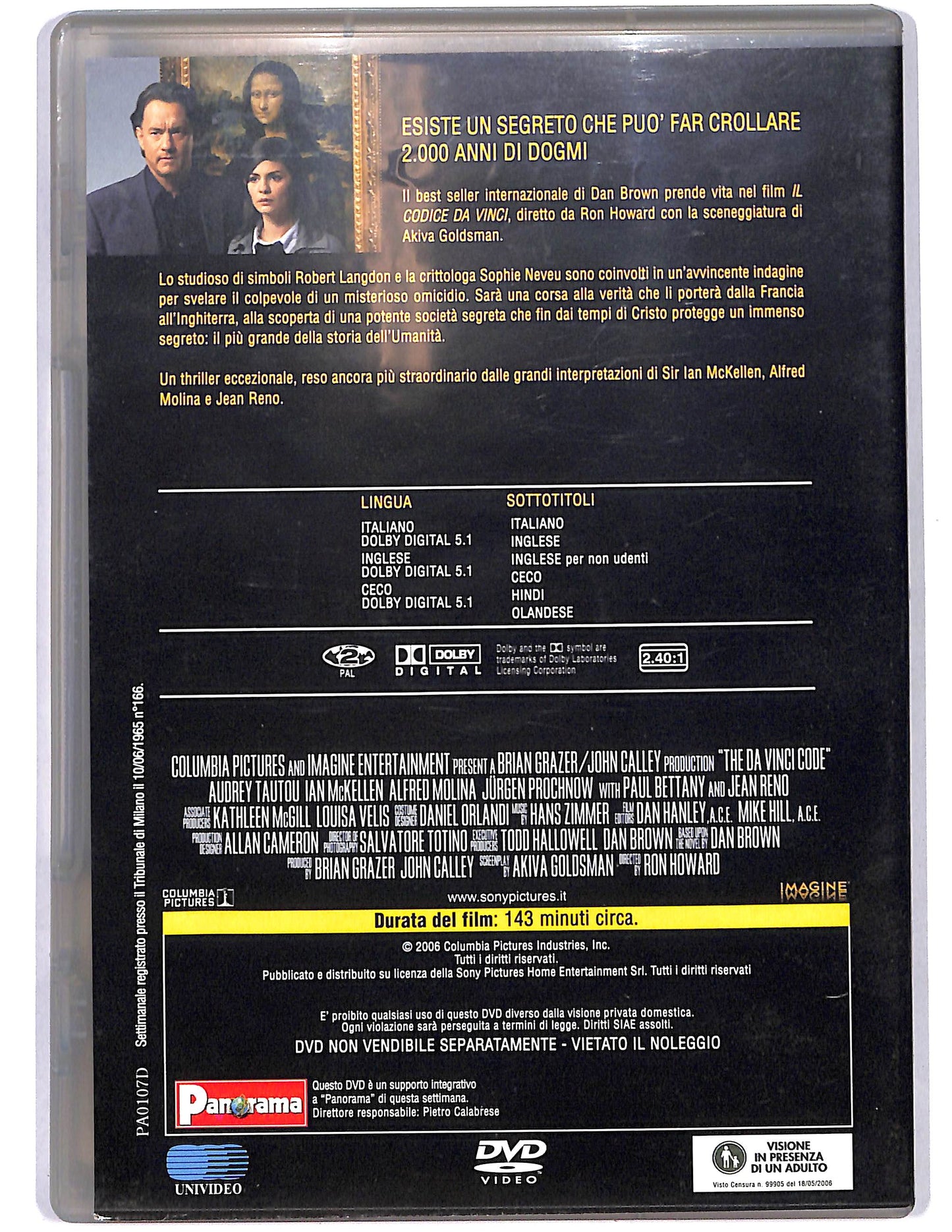 EBOND Il codice Da Vinci  EDITORIALE DVD D647413