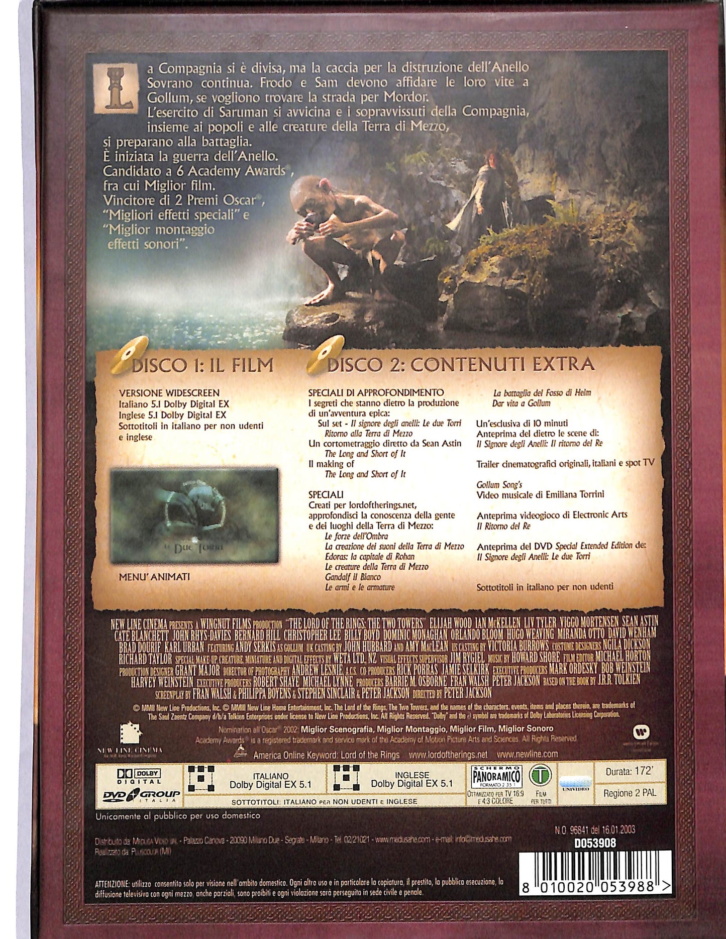 EBOND Il Signore degli Anelli  Le due torri slipcase DVD D647658