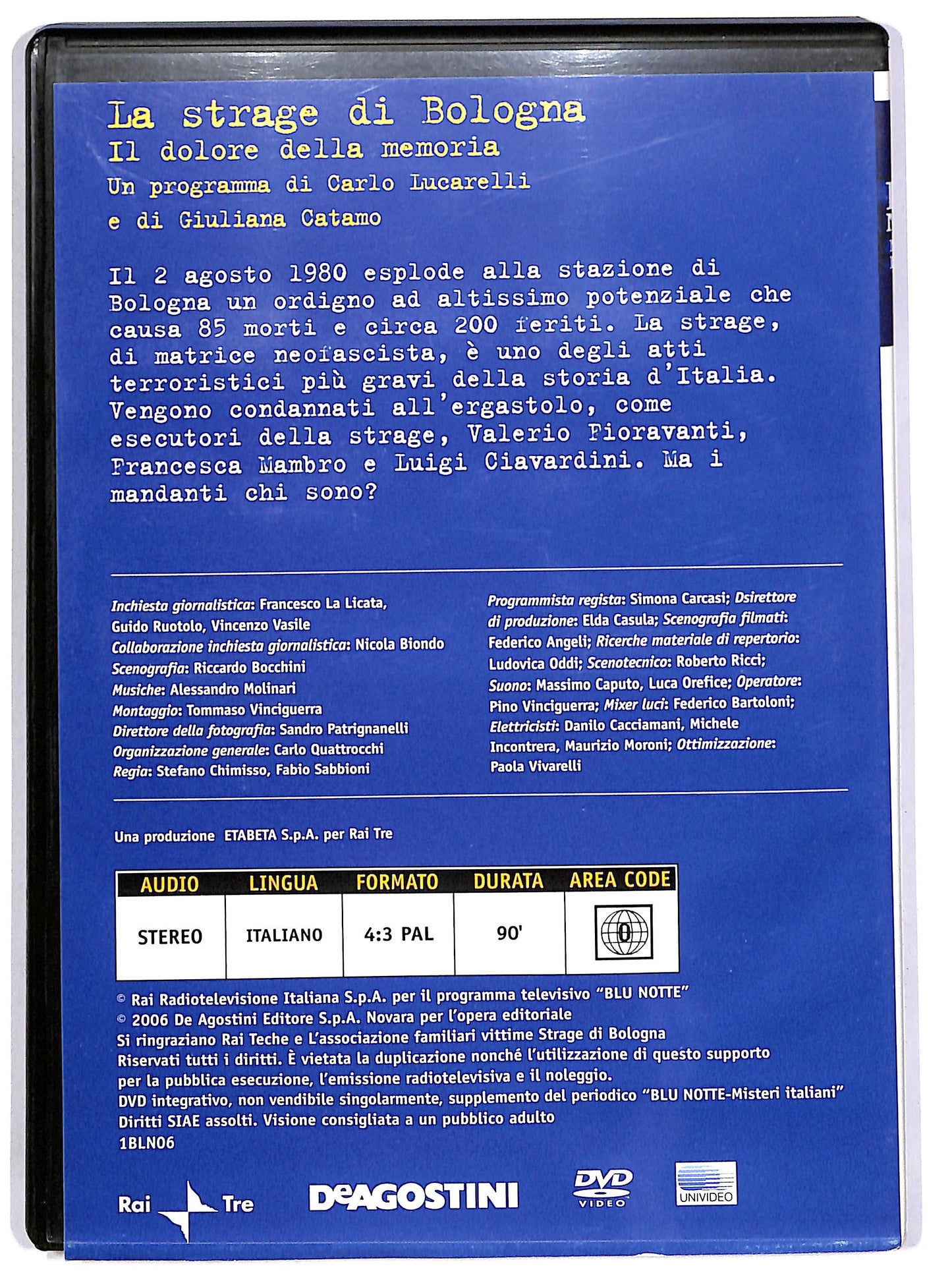 EBOND Blu Notte Vol.6 - La strage di Bologna EDITORIALE DVD D647832