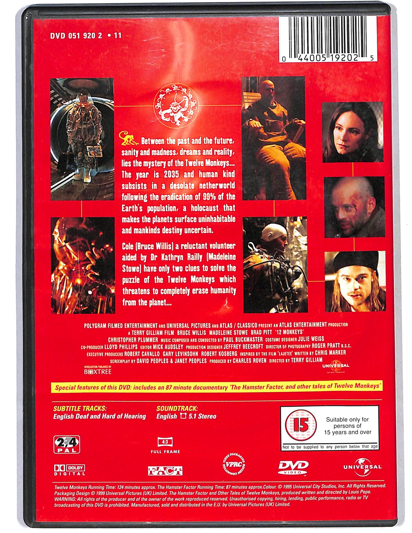 EBOND Twelve Monkeys UK Edition  DVD D648018