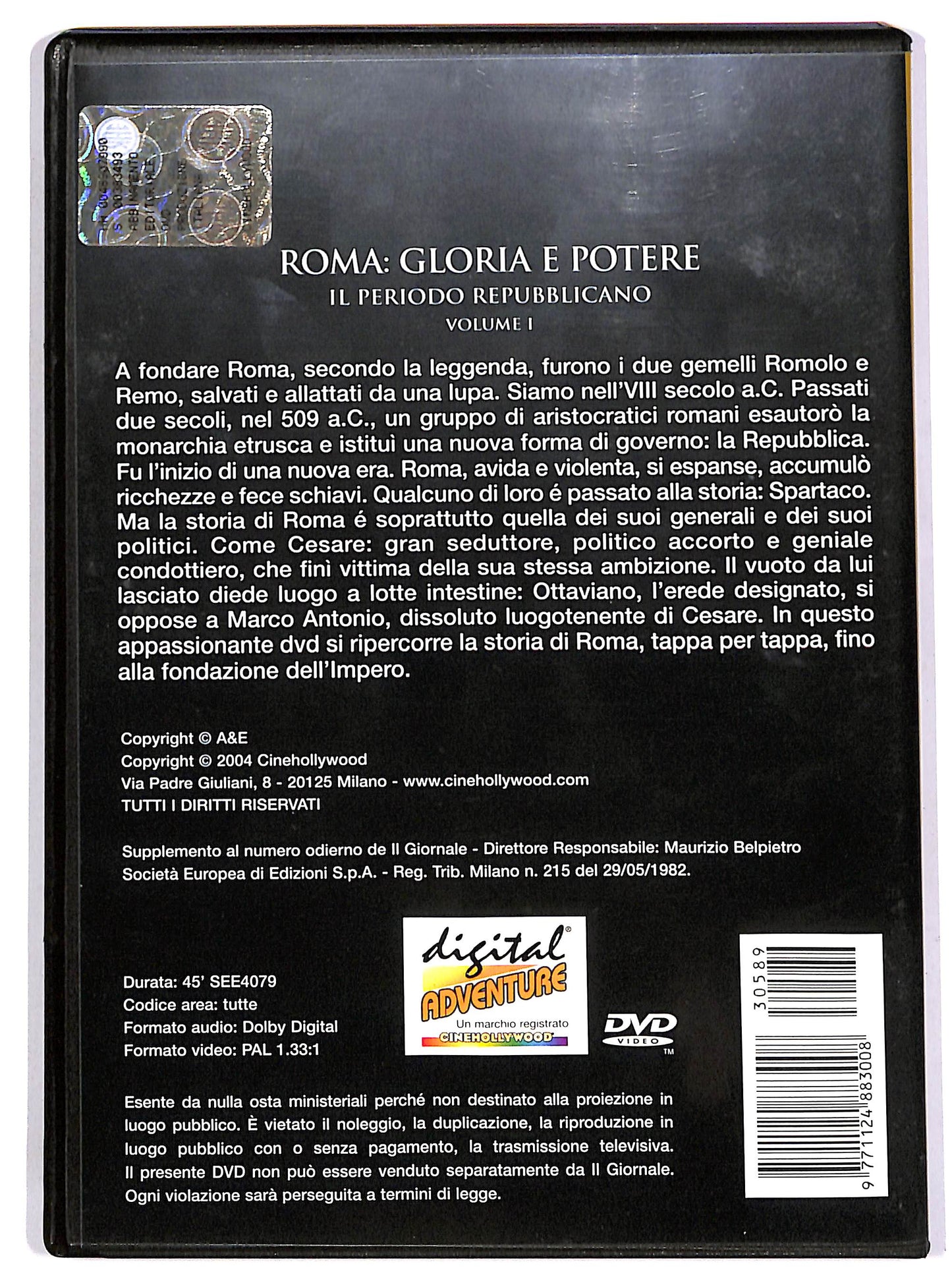 EBOND Roma: Gloria e potere - Volume 1 EDITORIALE DVD D648110