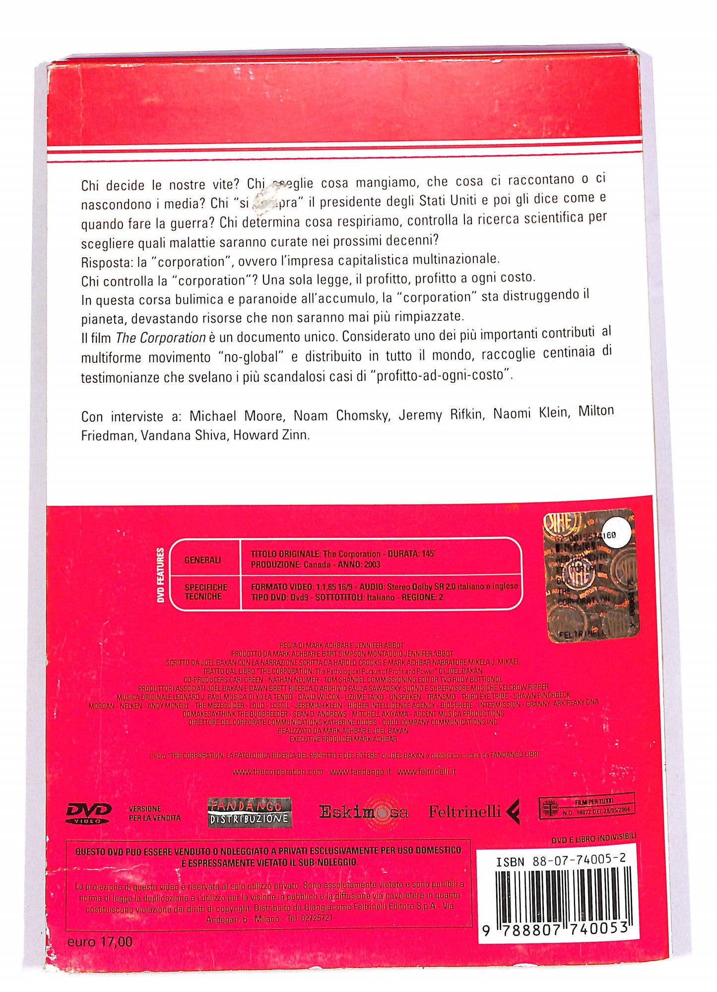 EBOND The Corporation EDITORIALE DVD D648153