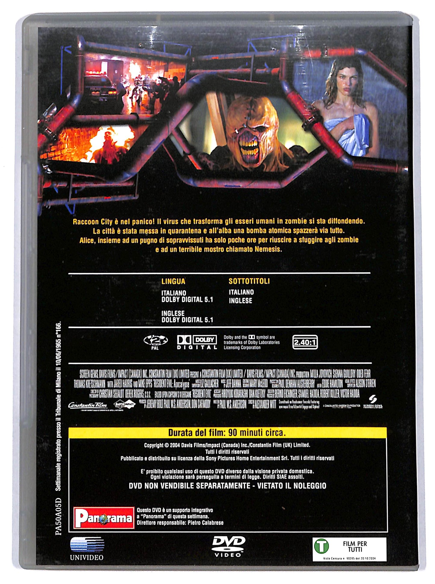 EBOND resident evil: apocalypse  EDITORIALE DVD D648737