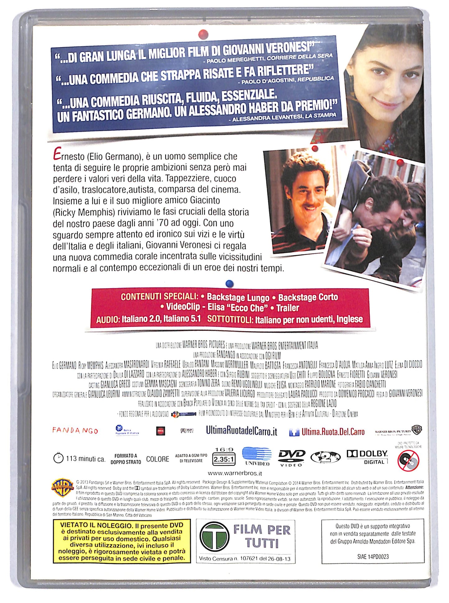 EBOND L'ultima ruota del carro  EDITORIALE DVD D648954