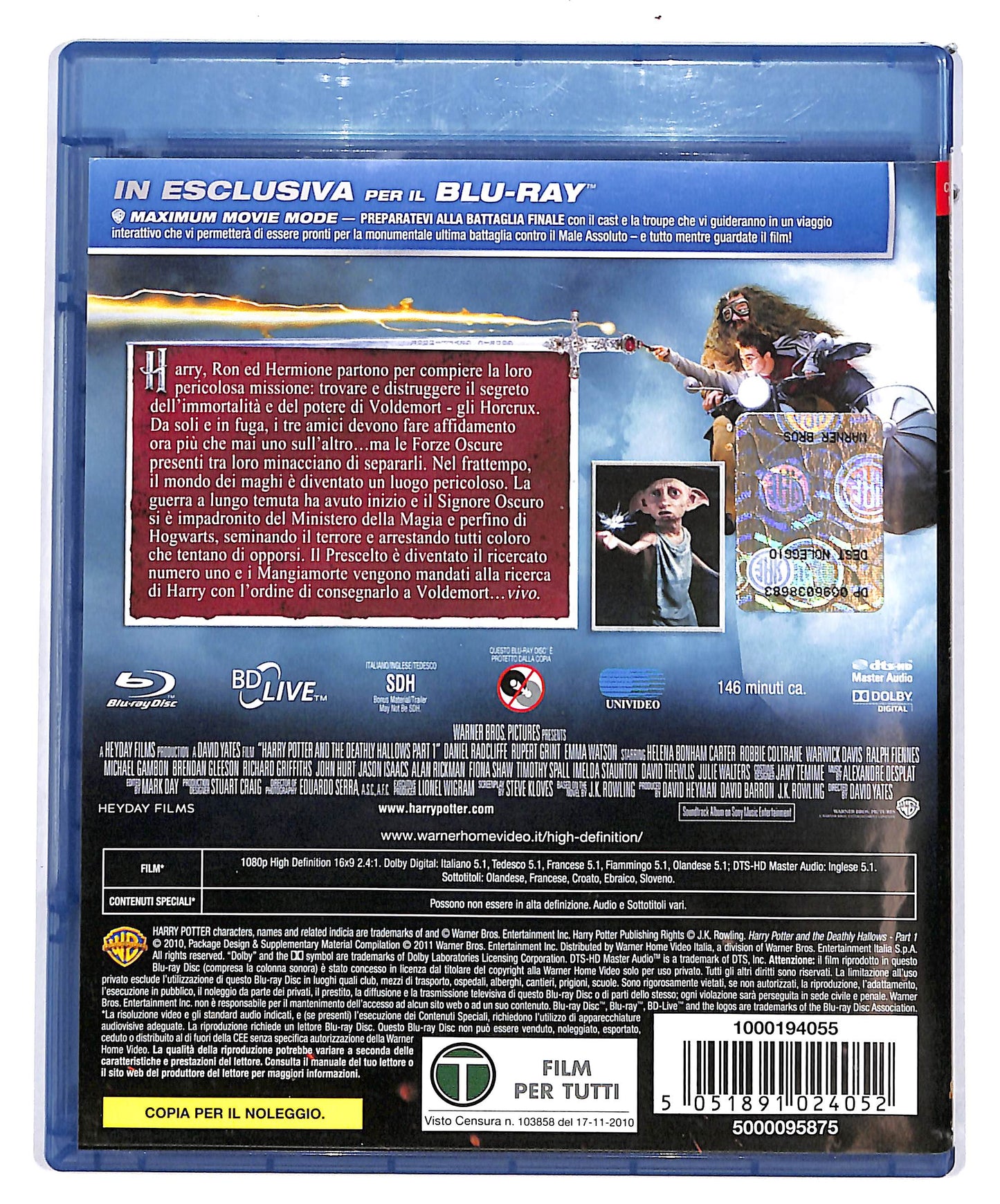 EBOND Harry Potter e i Doni della Morte  Parte 1  NOLEGGIO BLURAY D649048