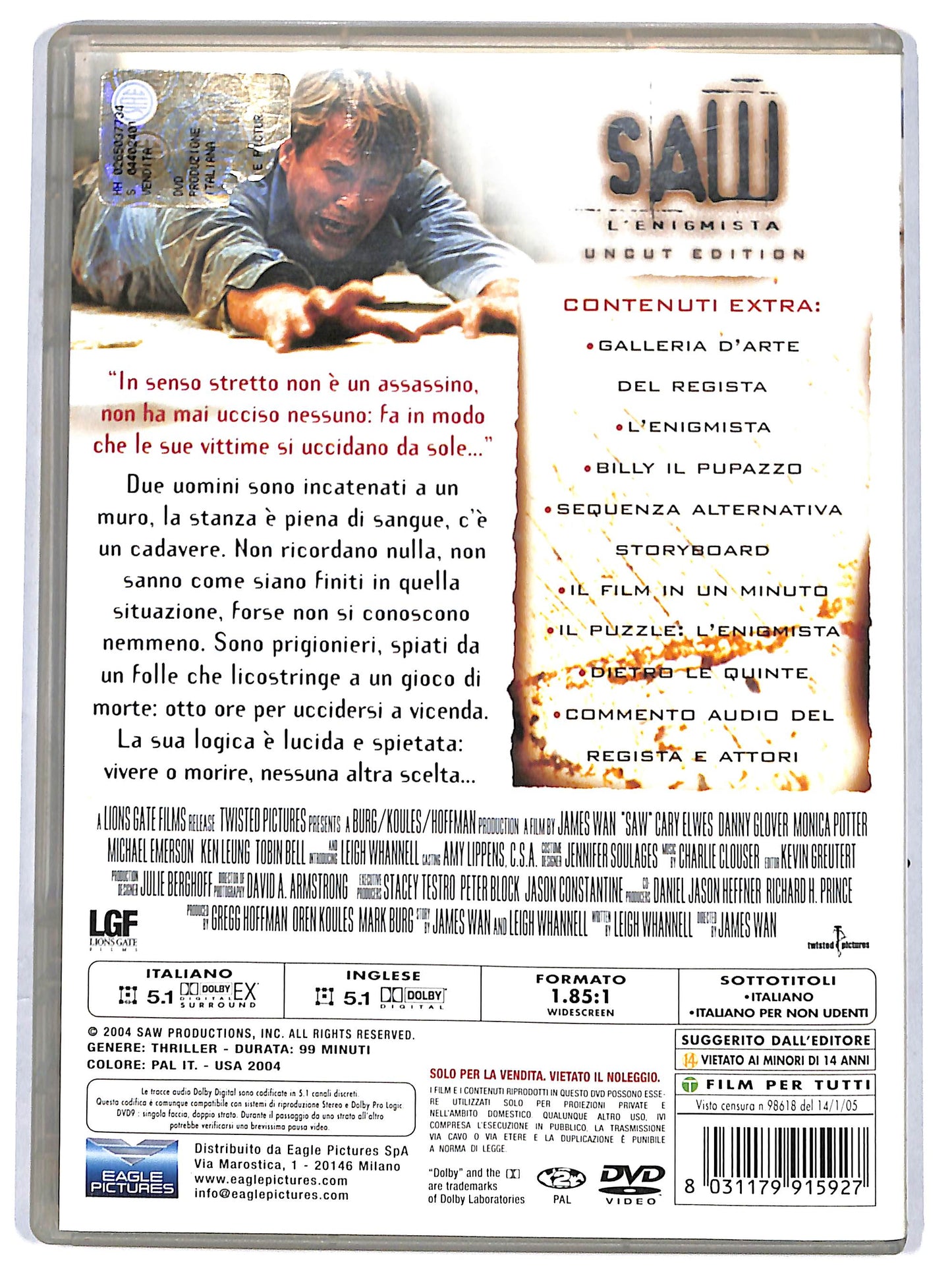 EBOND saw l'enigmista DVD D649556