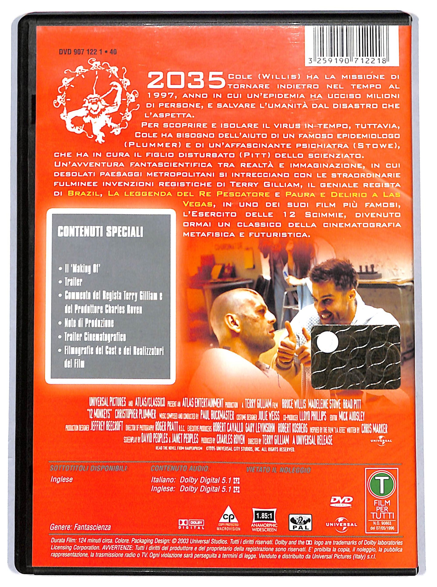 EBOND l'esercito delle 12 scimmie DVD D649604