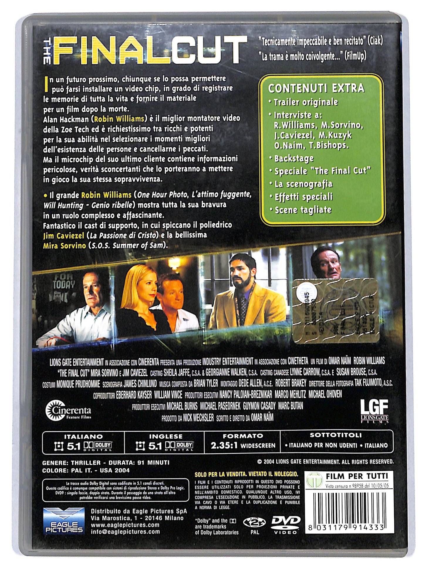 EBOND the final cut DVD D649622