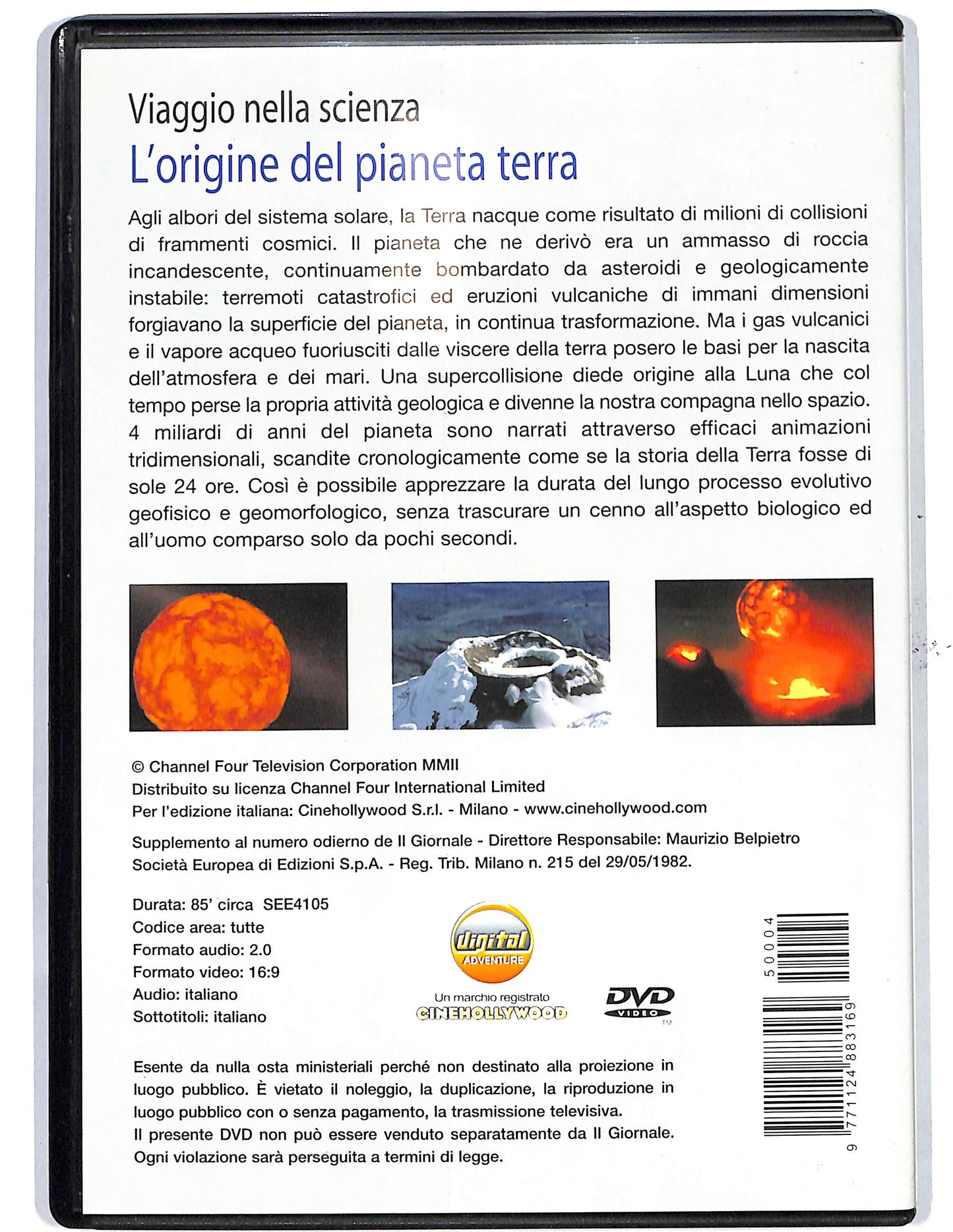EBOND L'origine del pianeta terra vol.4  EDITORIALE  DVD D650660