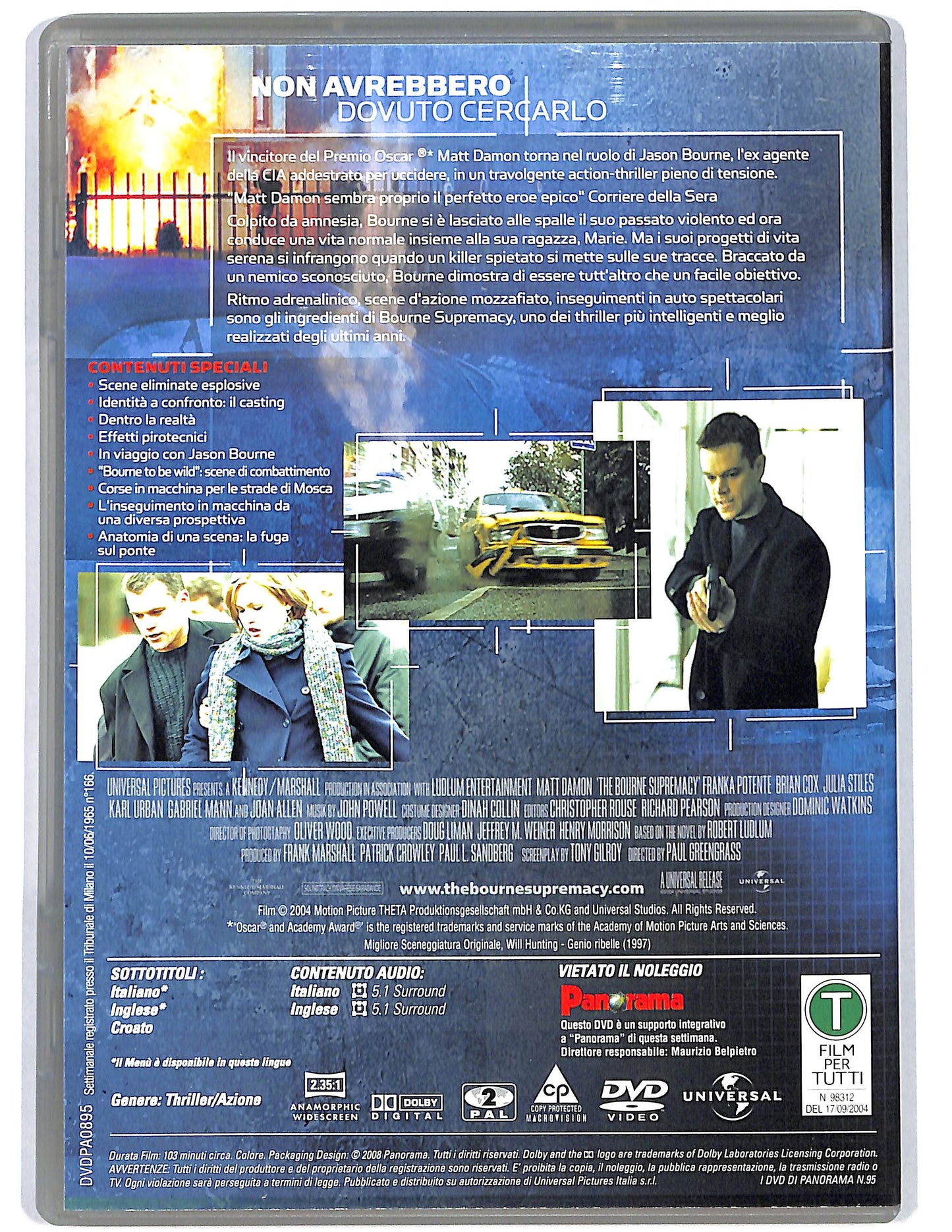 EBOND The Bourne Supremacy  EDITORIALE DVD D650722