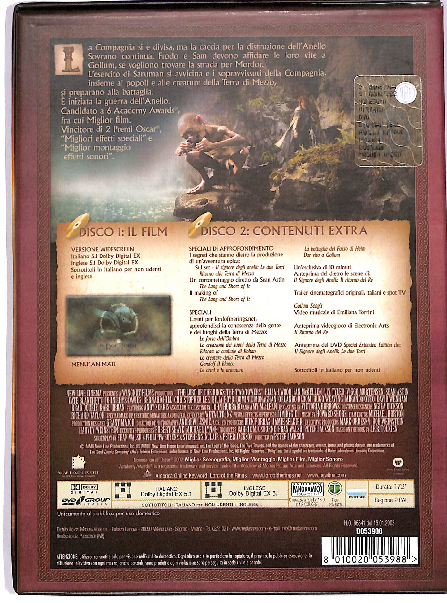 EBOND Il signore degli anelli - Le due torri DIGIPACK DVD D650828