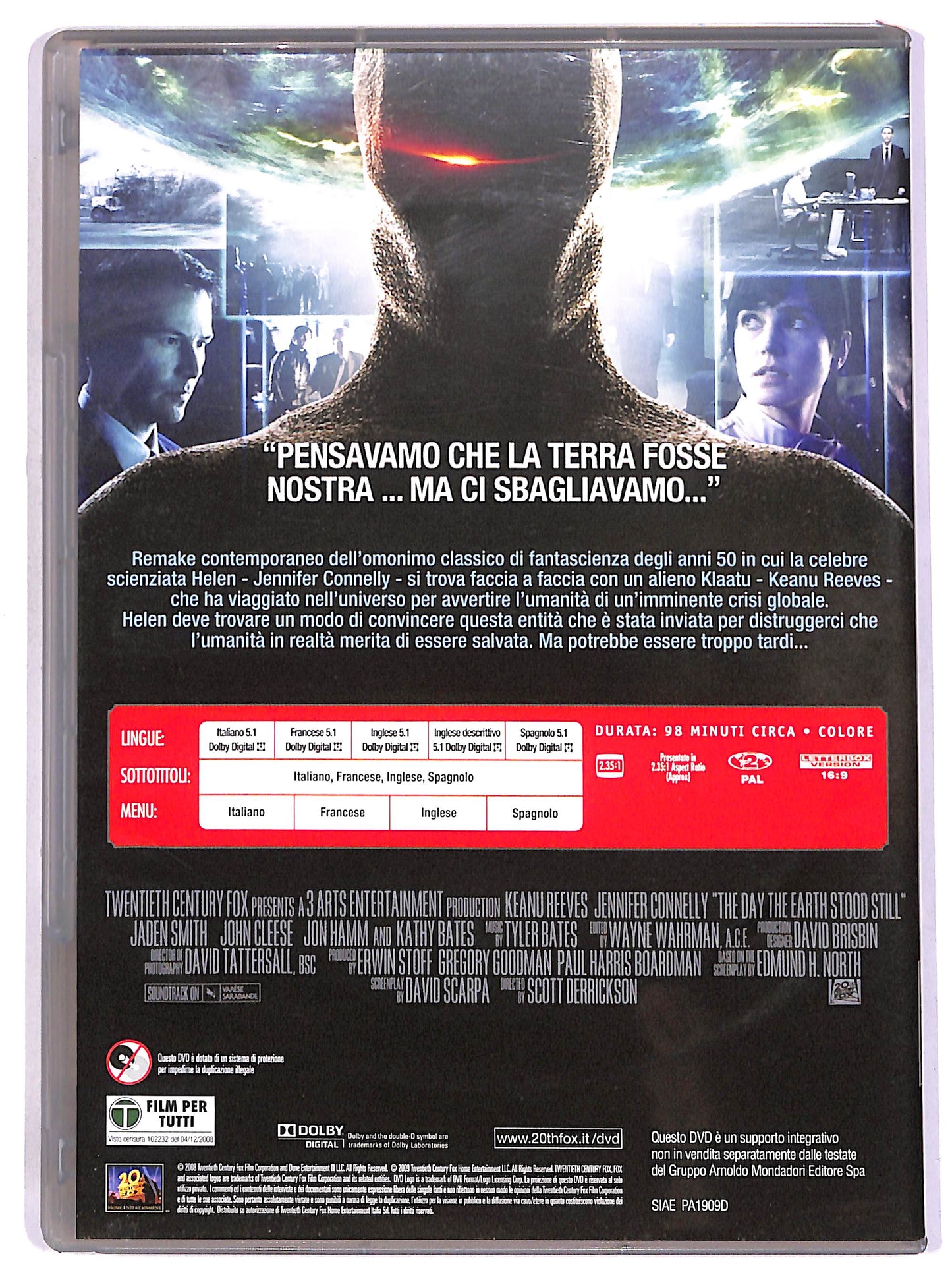 EBOND Ultimatum alla Terra EDITORIALE DVD D650928