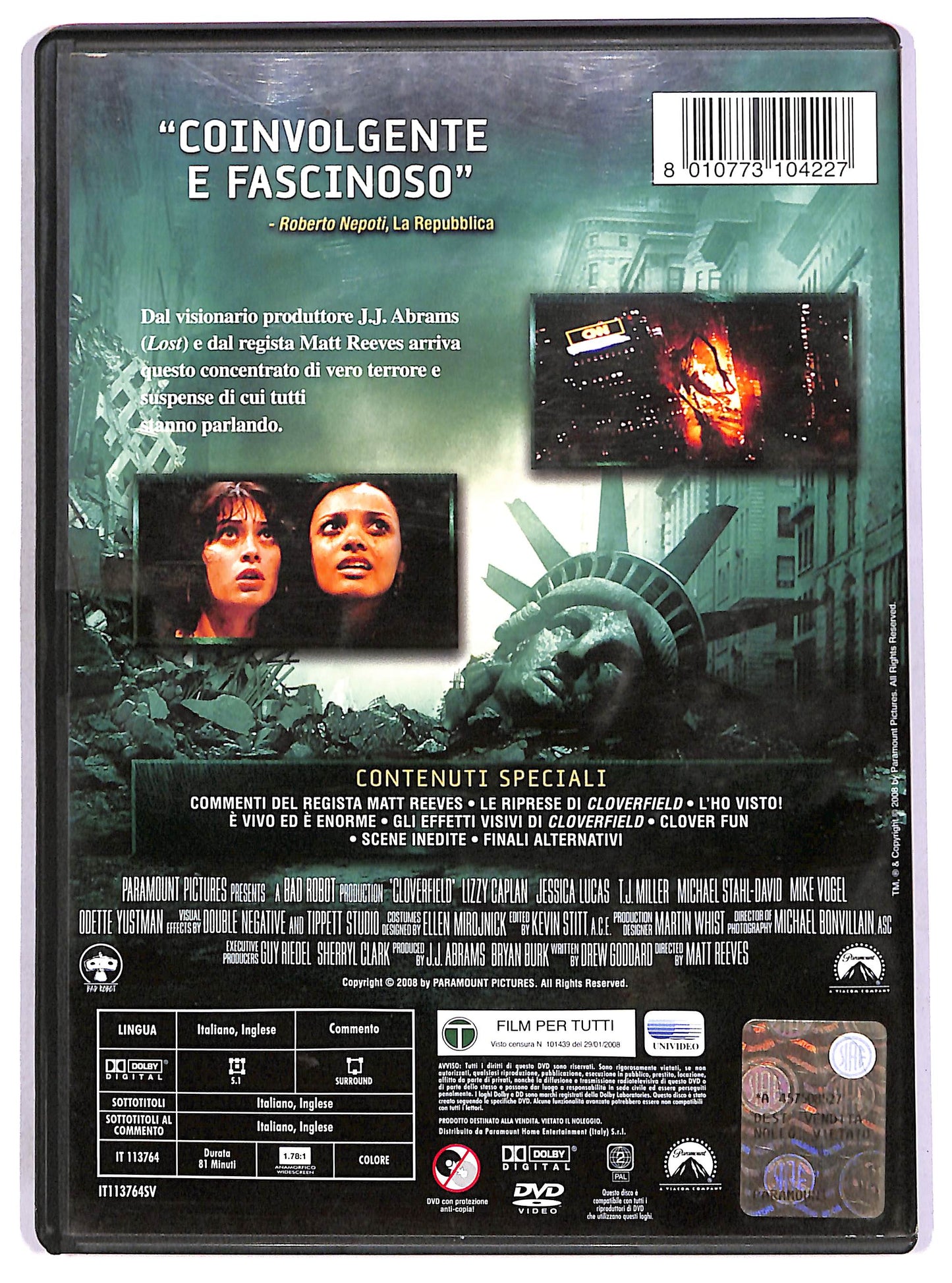 EBOND Cloverfield DVD D651031