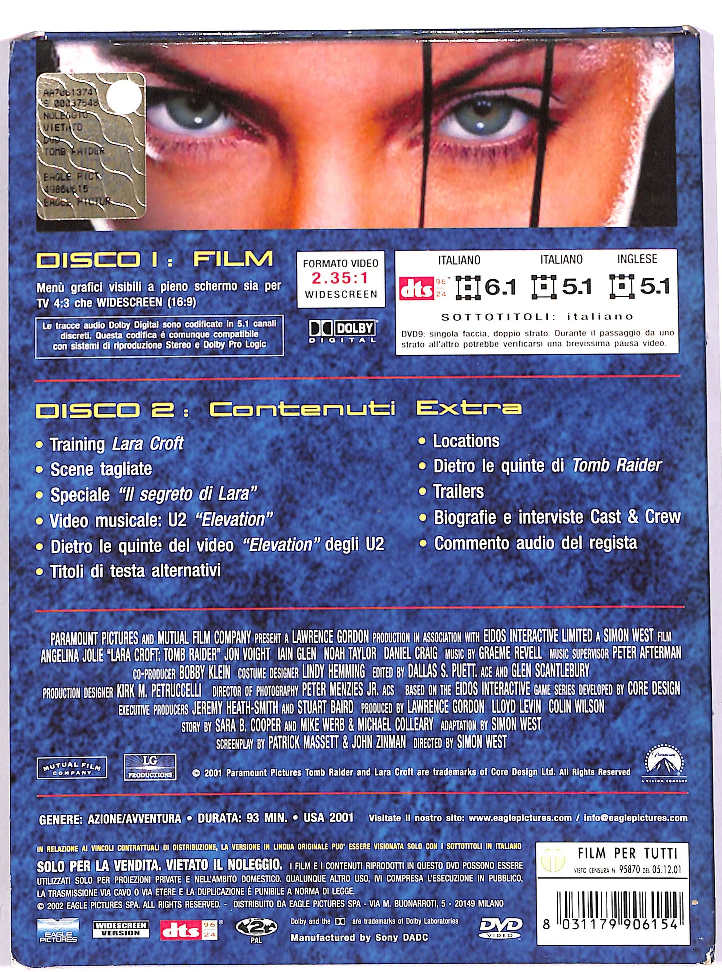 EBOND Lara Croft - Tomb Raider EDIZIONE SPECIALE DIGIPACK DVD D651241
