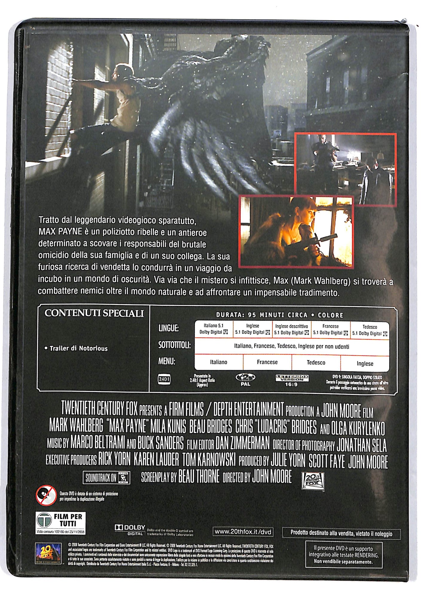 EBOND Max Payne  EDITORIALE DVD D651423