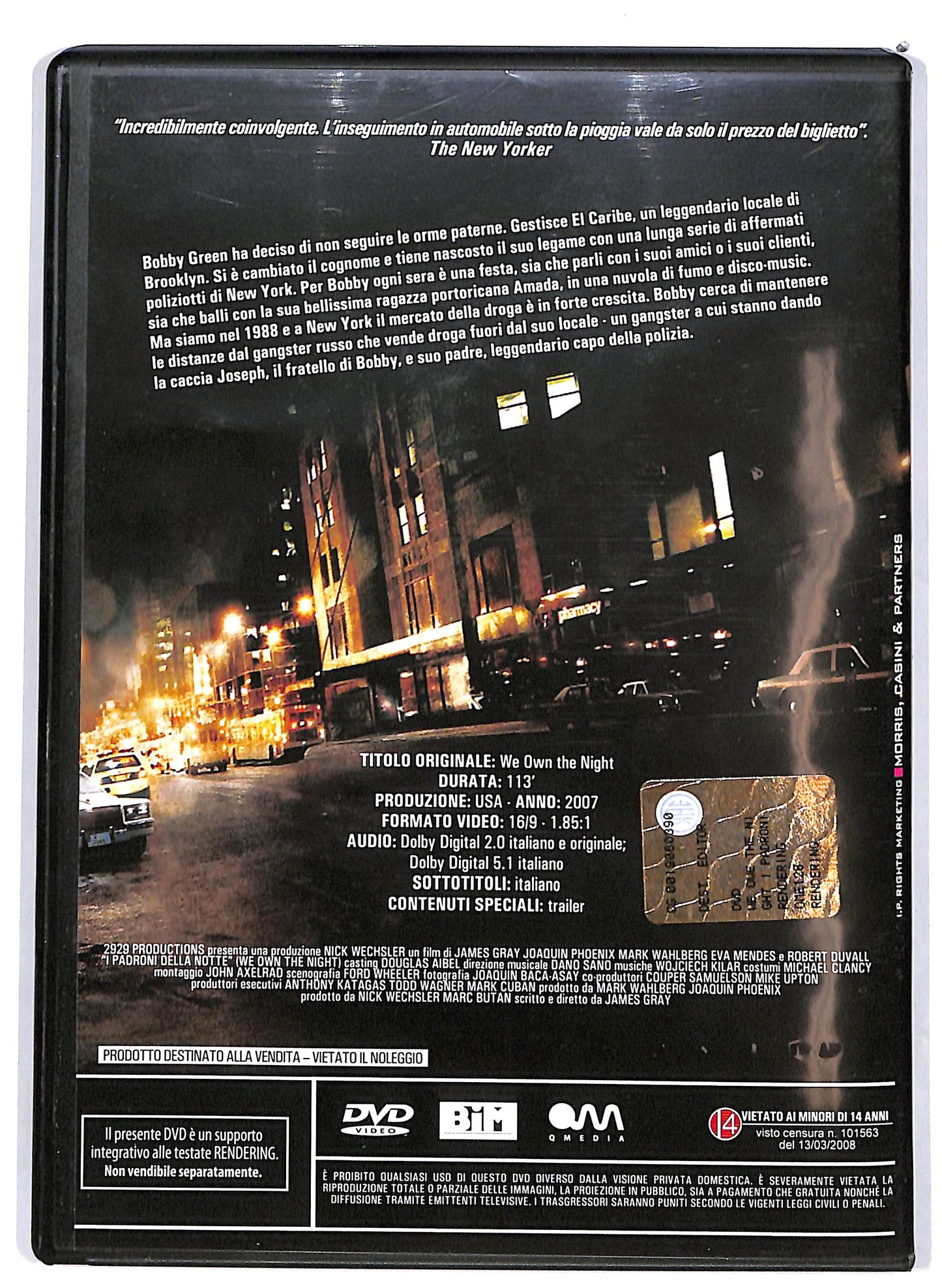 EBOND I padroni della notte  EDITORIALE DVD D651444