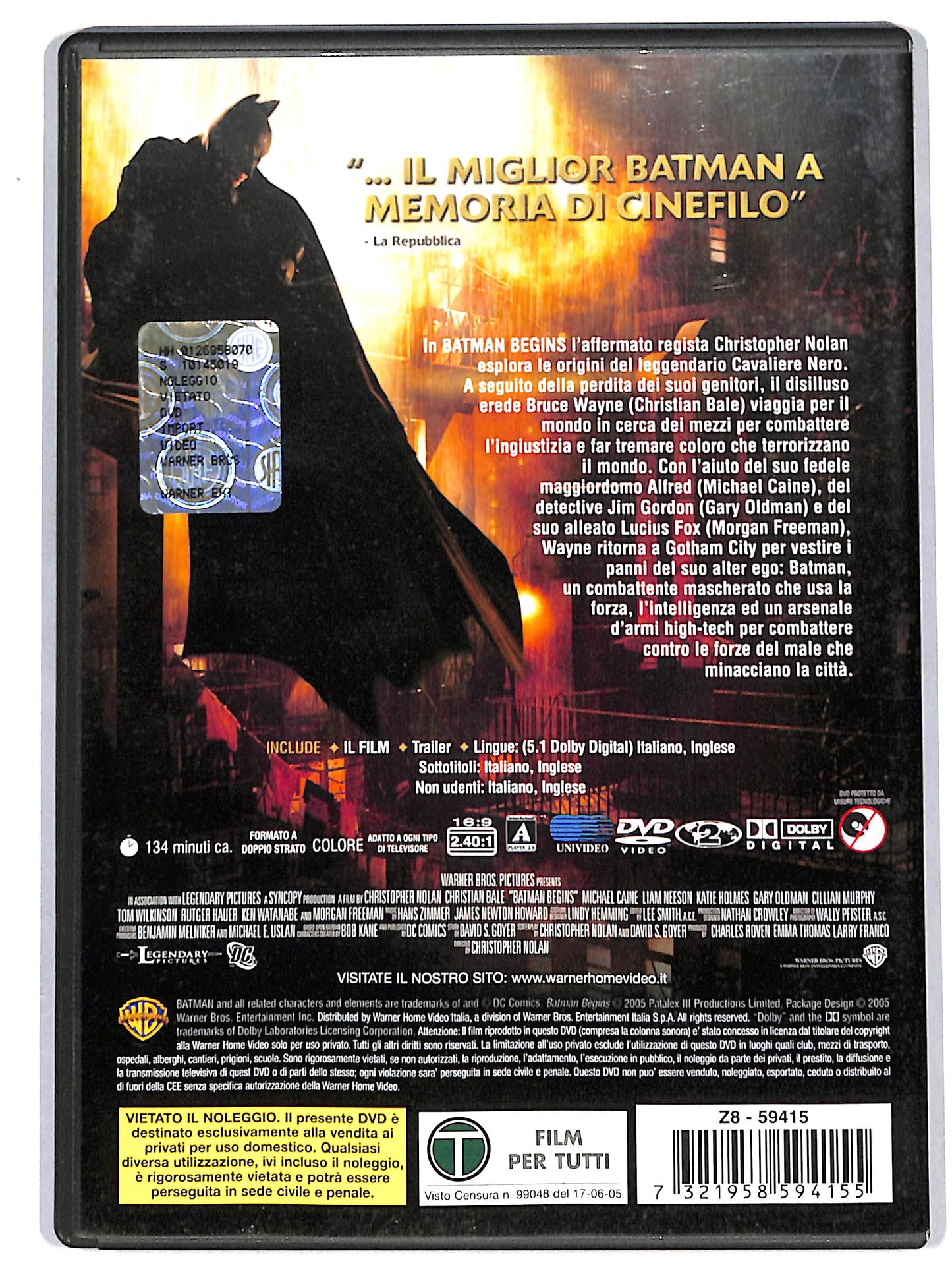 EBOND batman begins DVD D651509