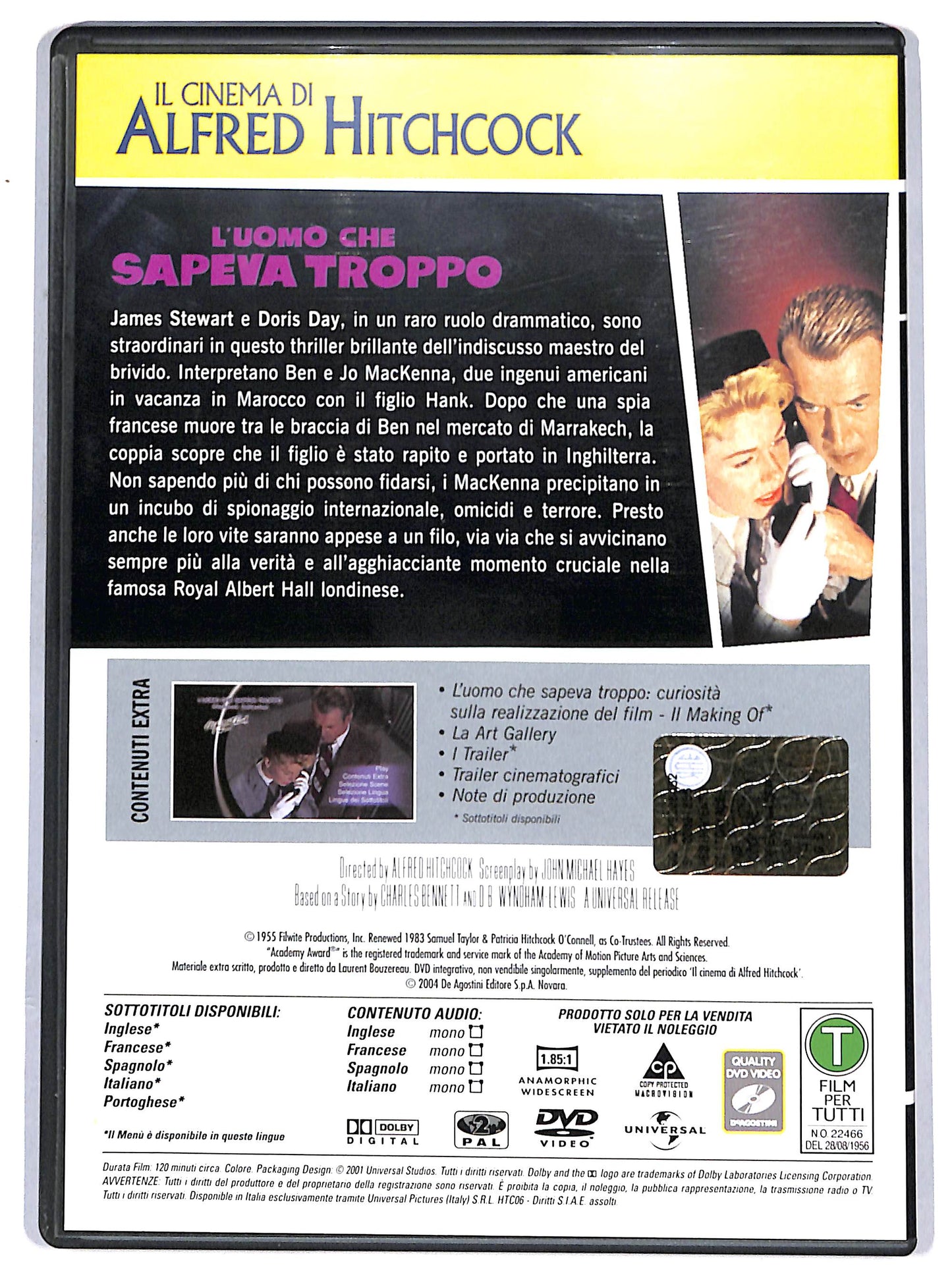 EBOND l'uomo che sapeva troppo  EDITORIALE DVD D651741