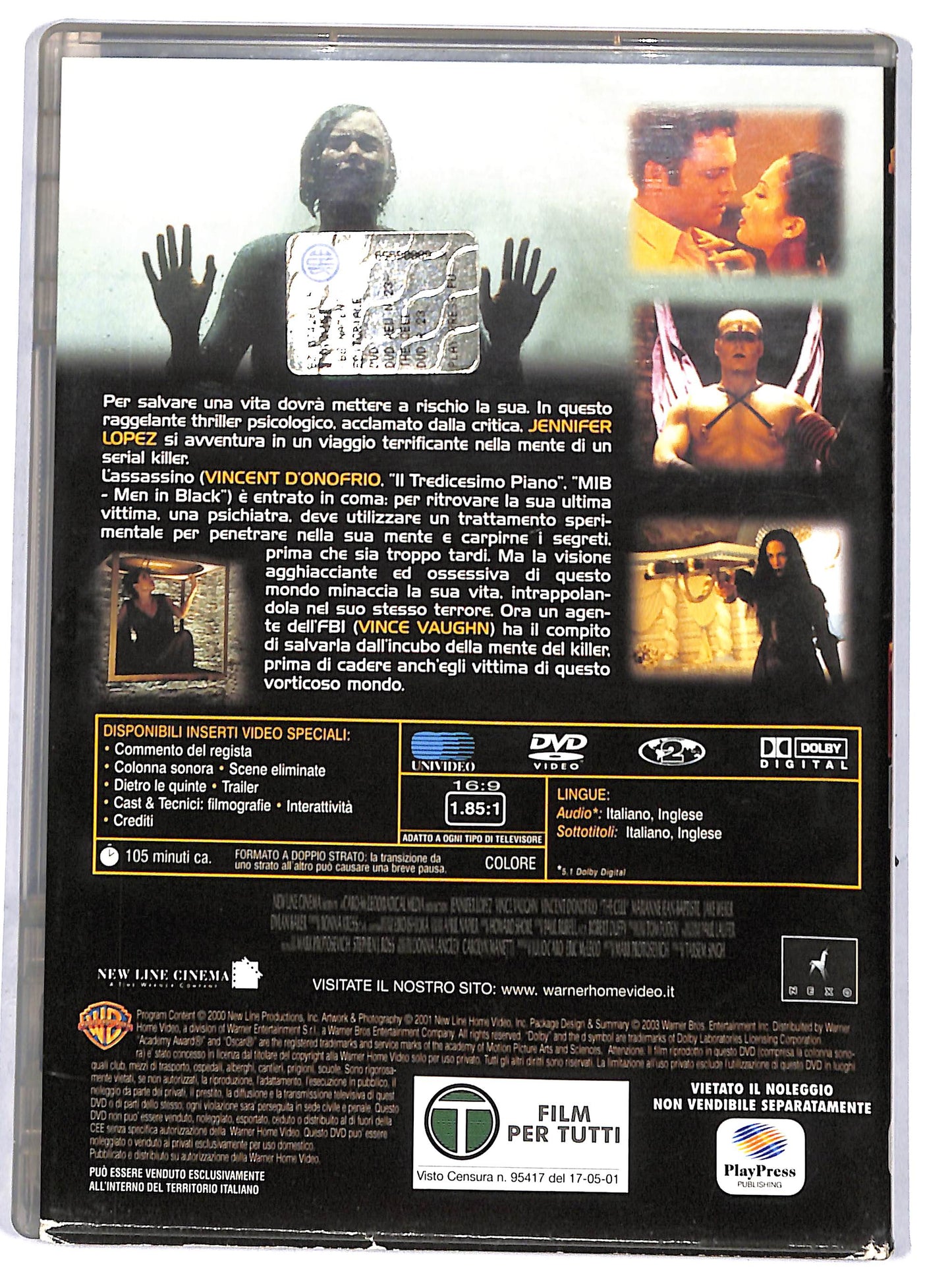 EBOND The Cell - La cellula  EDITORIALE DVD D651754
