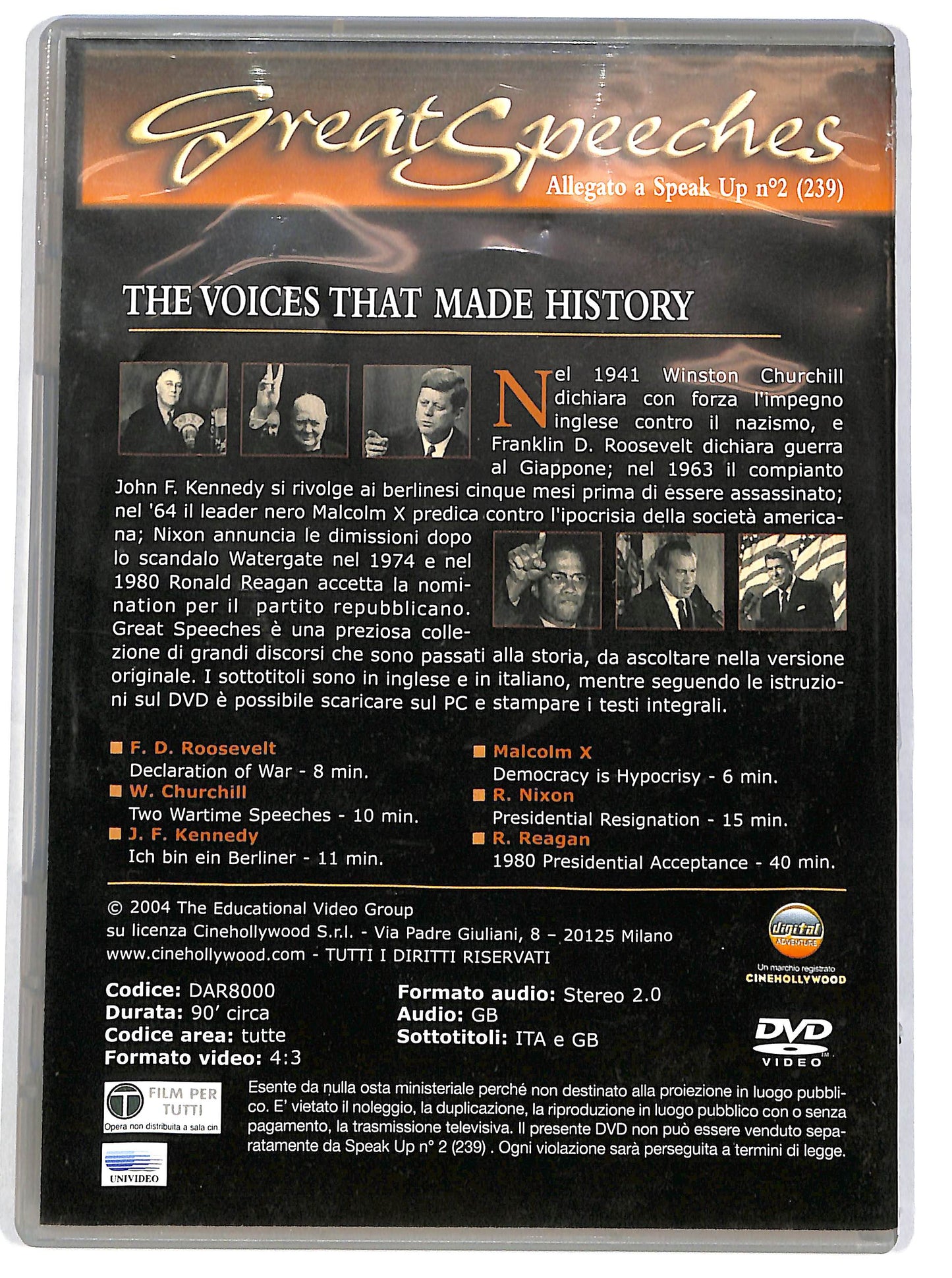 EBOND The voices that made history  EDITORIALE  DVD D652123