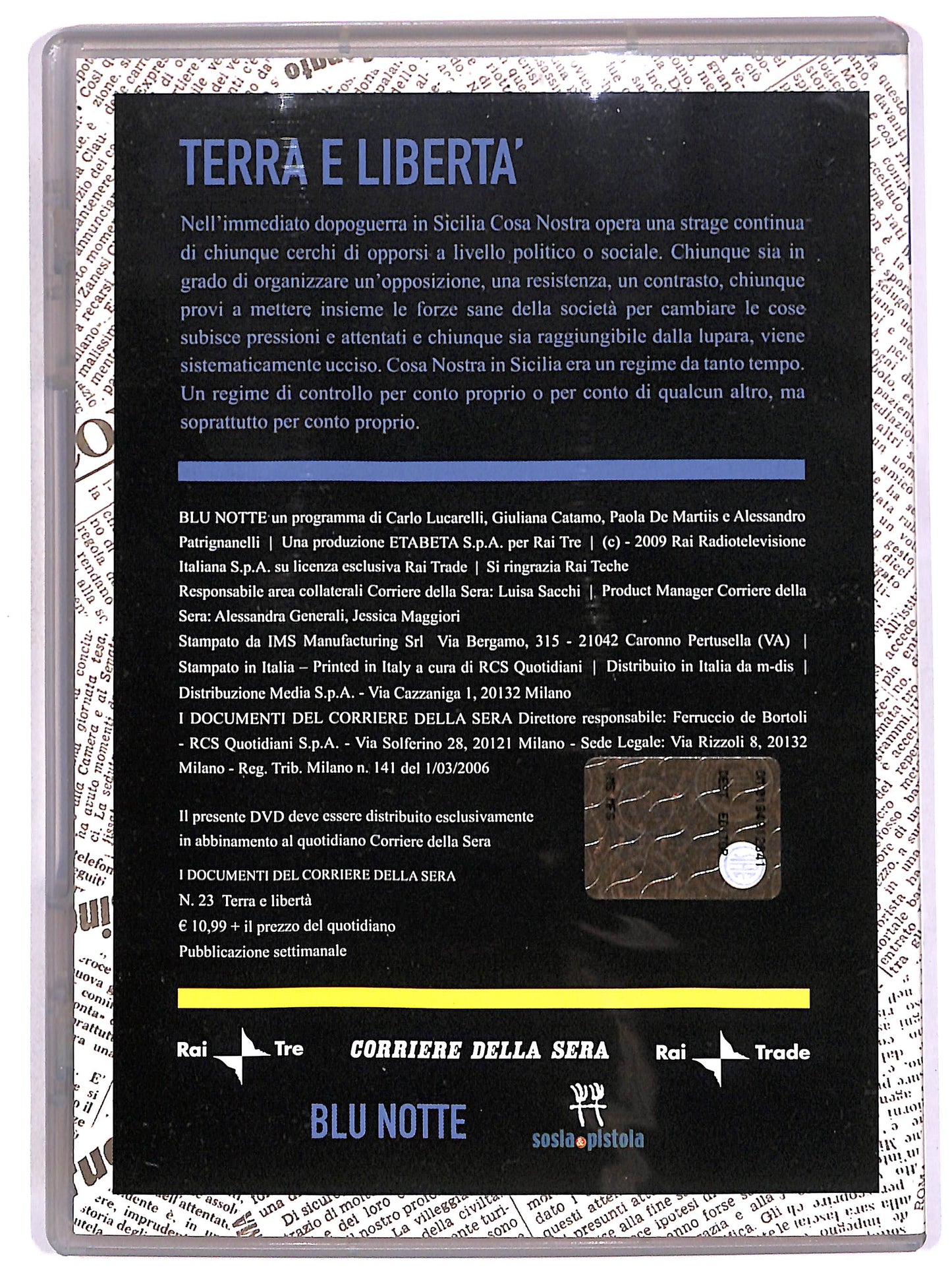 EBOND Misteri d'Italia Vol 23 Terre e liberta EDITORIALE DVD D653106