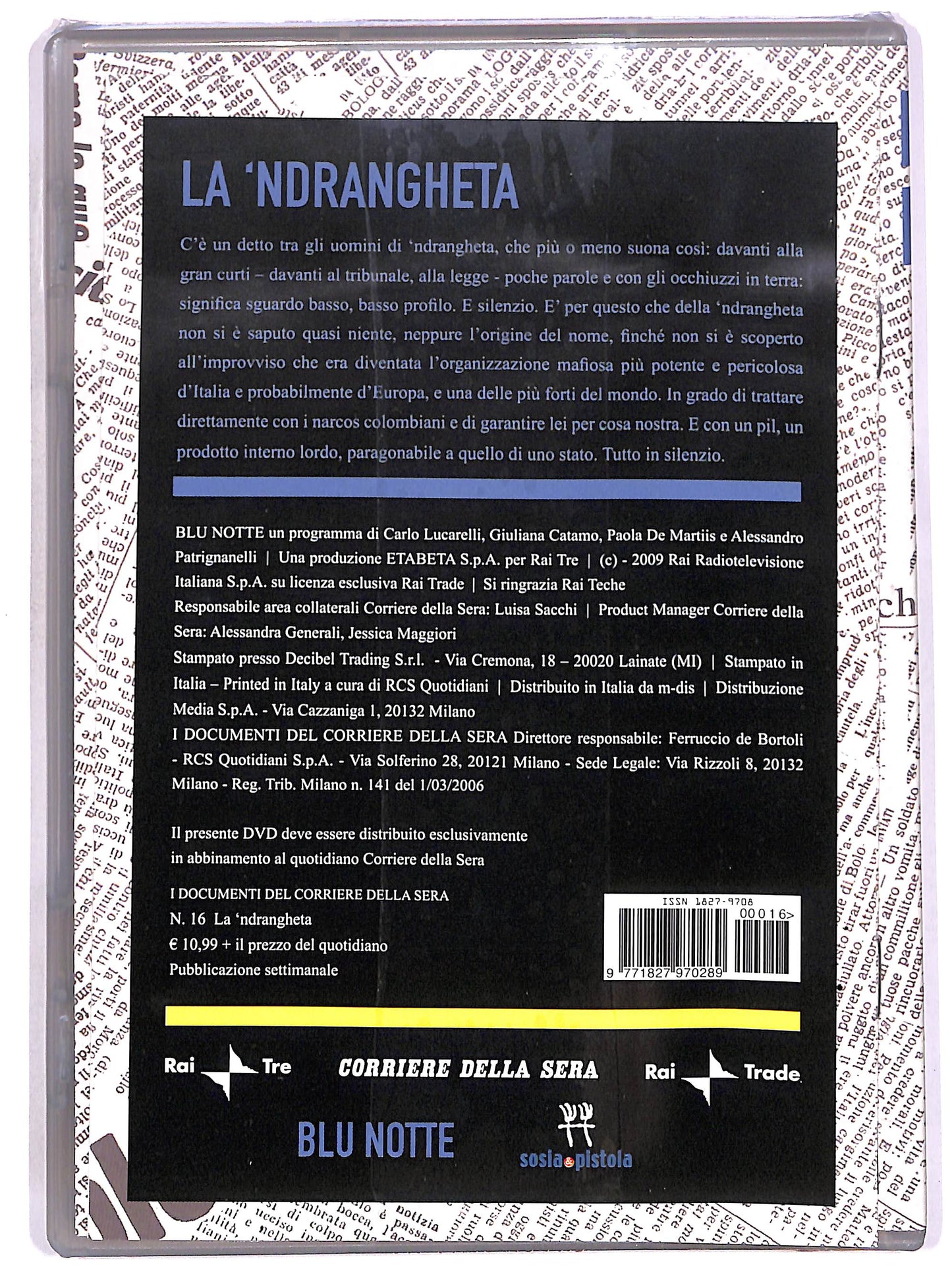 EBOND Misteri d'Italia 16 - La 'Ndrangheta EDITORIALE DVD D653151