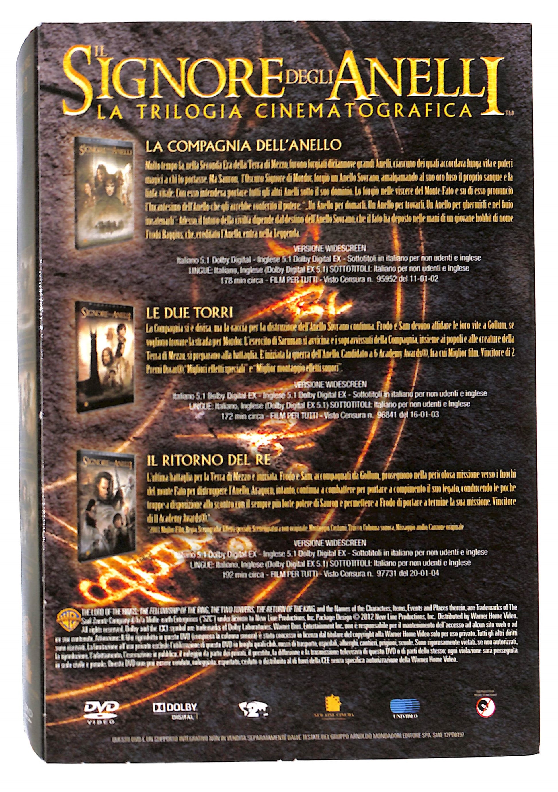 EBOND ll Signore degli Anelli la trilogia EDITORIALE DVD D653348