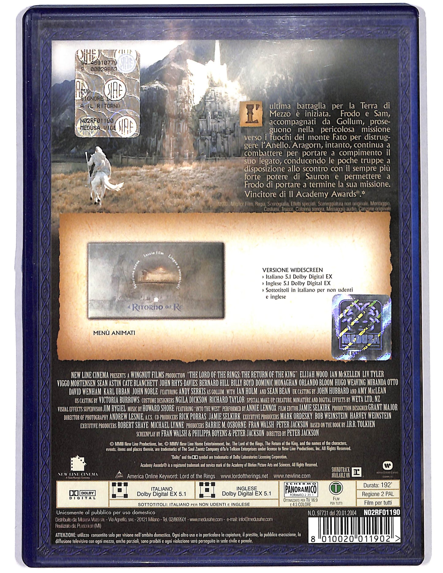 EBOND Il signore degli anelli Il ritorno del re  NOLEGGIO DVD D654132