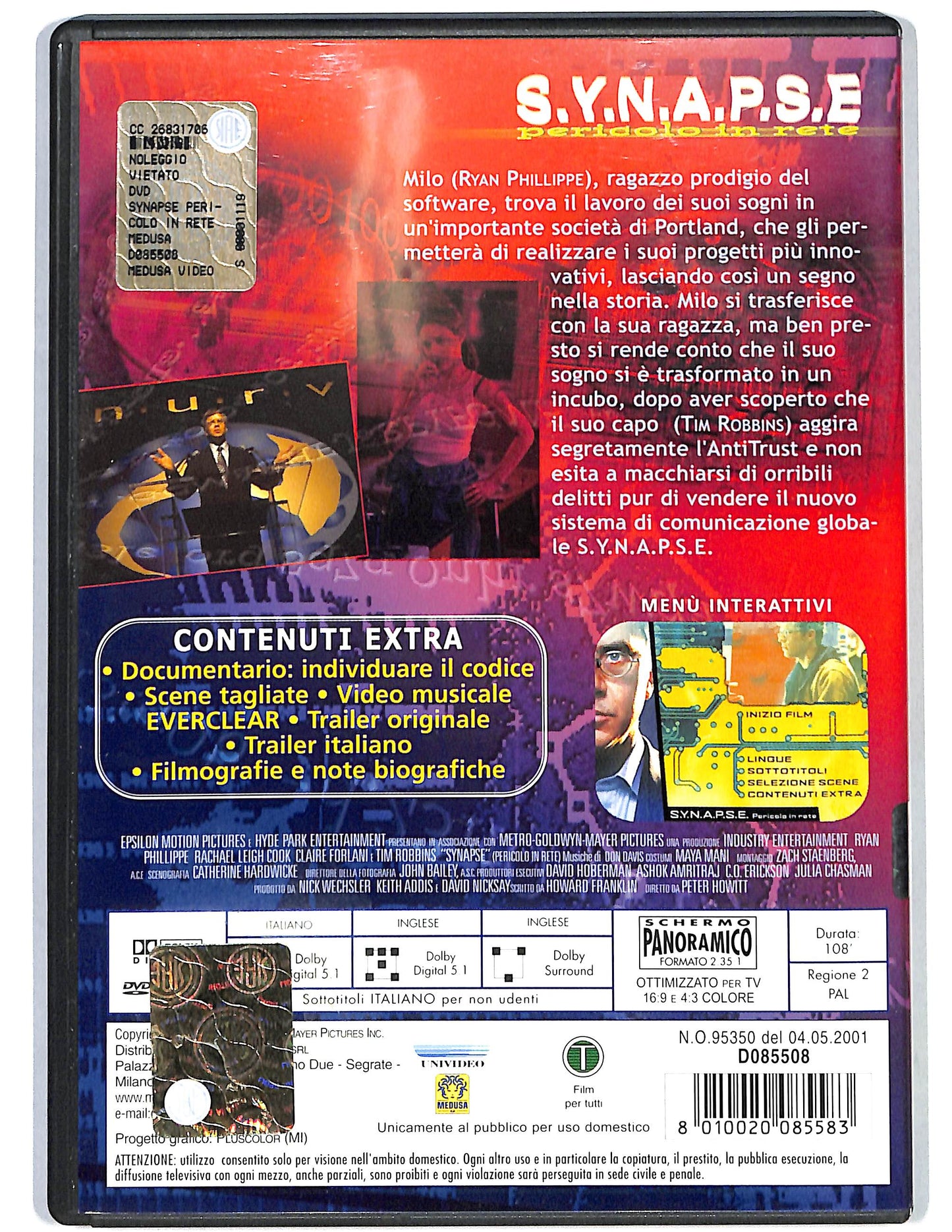 EBOND S.y.n.a.p.s.e   Pericolo in rete  DVD D654430