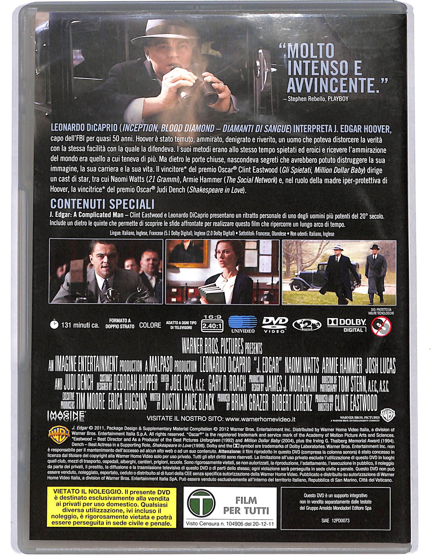 EBOND J. Edgar EDITORIALE DVD D654539