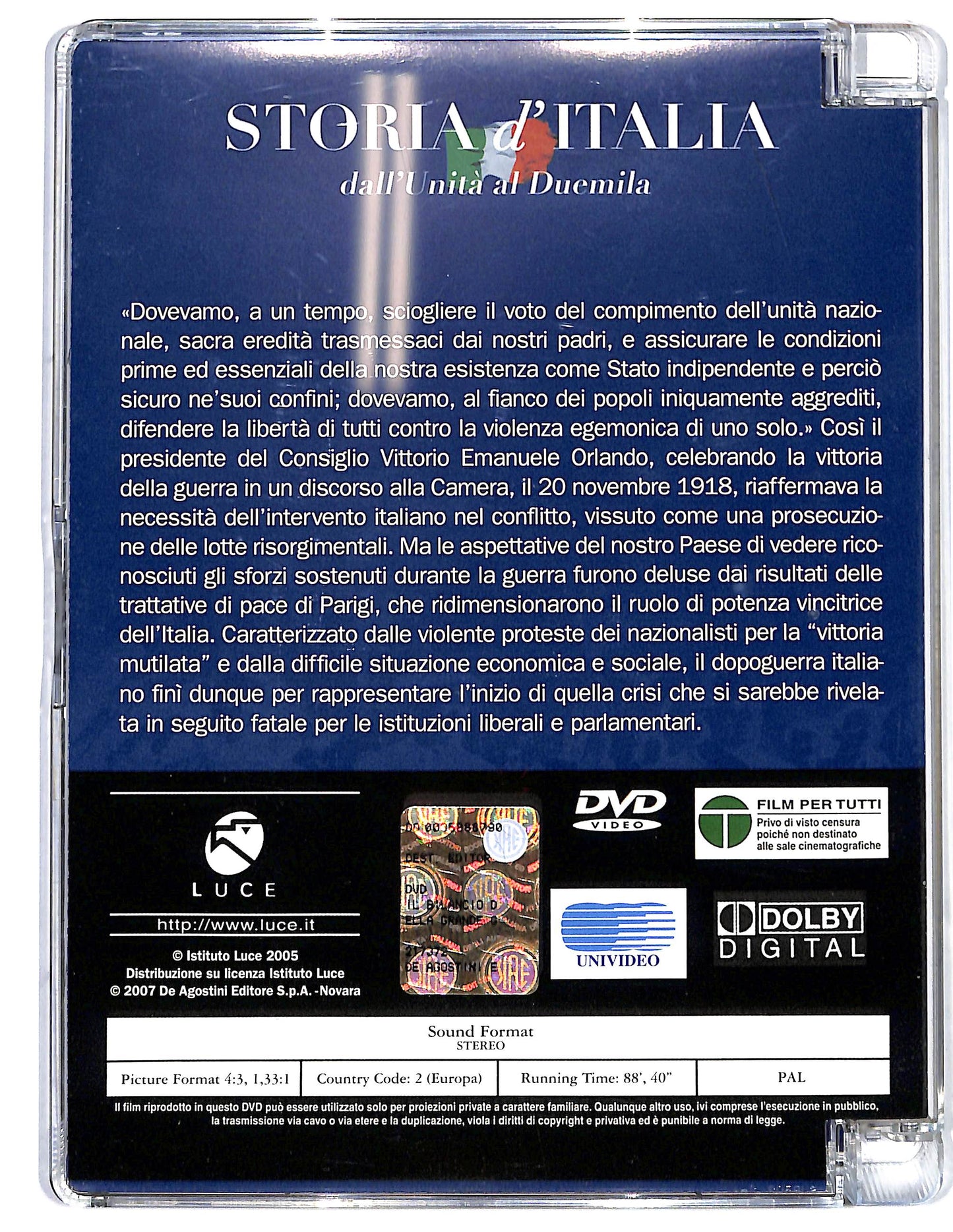 EBOND Il bilancio della grande guerra 1915 - 1920 EDITORIALE  SJB DVD D654820