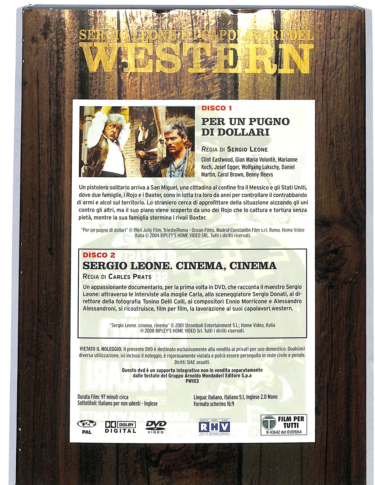 EBOND Per un pugno di dollari slipcase  EDITORIALE  DVD D654826