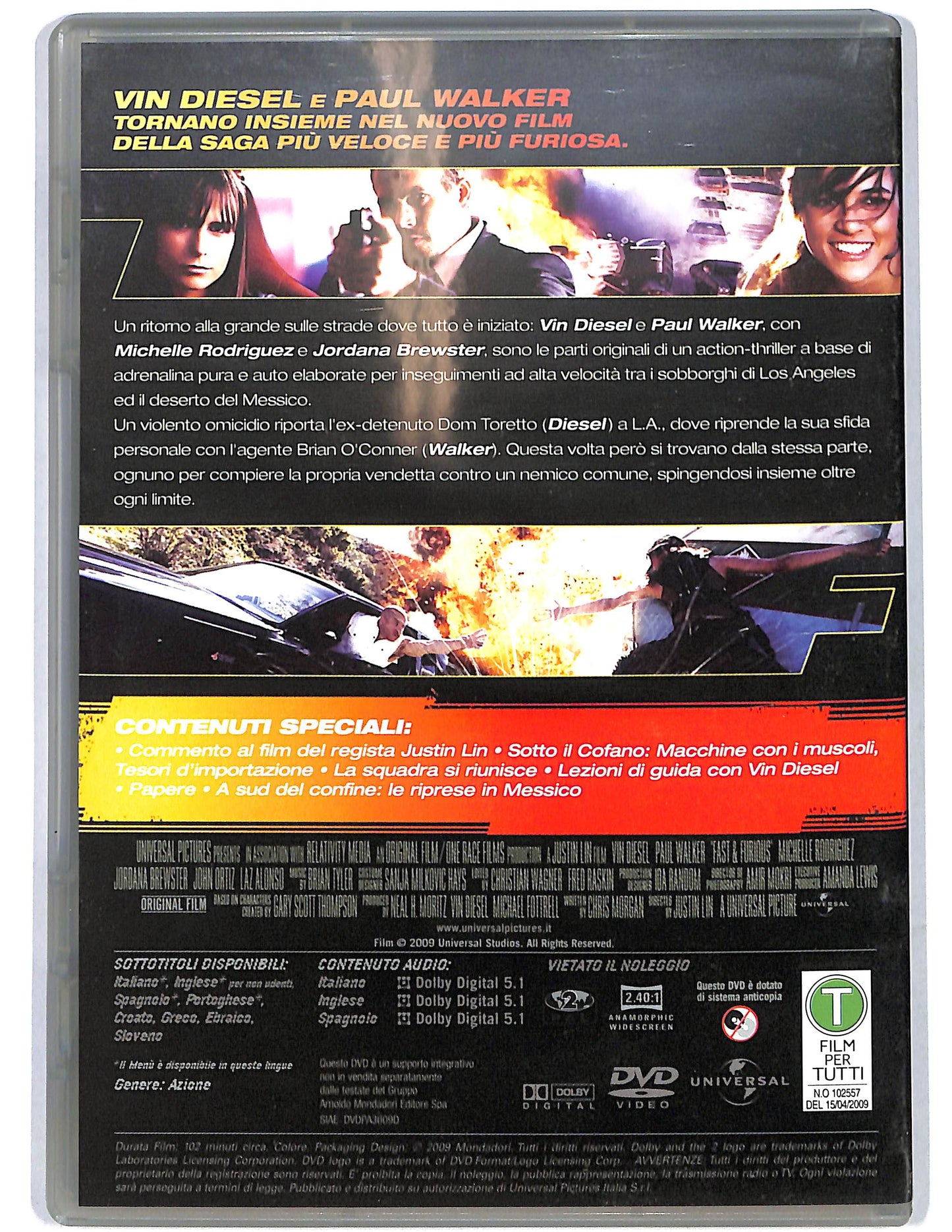 EBOND Fast e Furious  Solo parti originali EDITORIALE DVD D654830