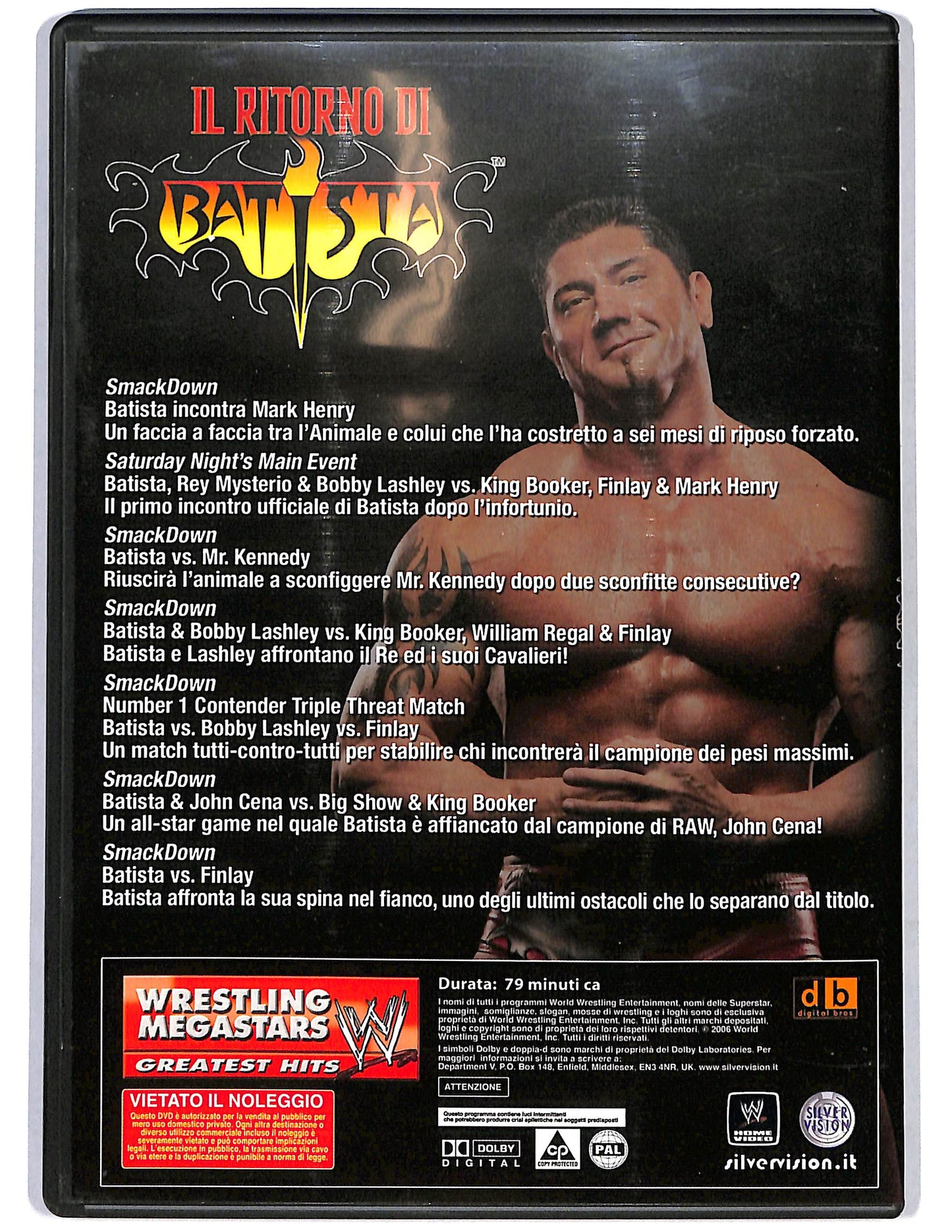 EBOND WRESTLING MEGASTARS Il ritono di Batista Vol.1 EDITORIALE DVD D654952
