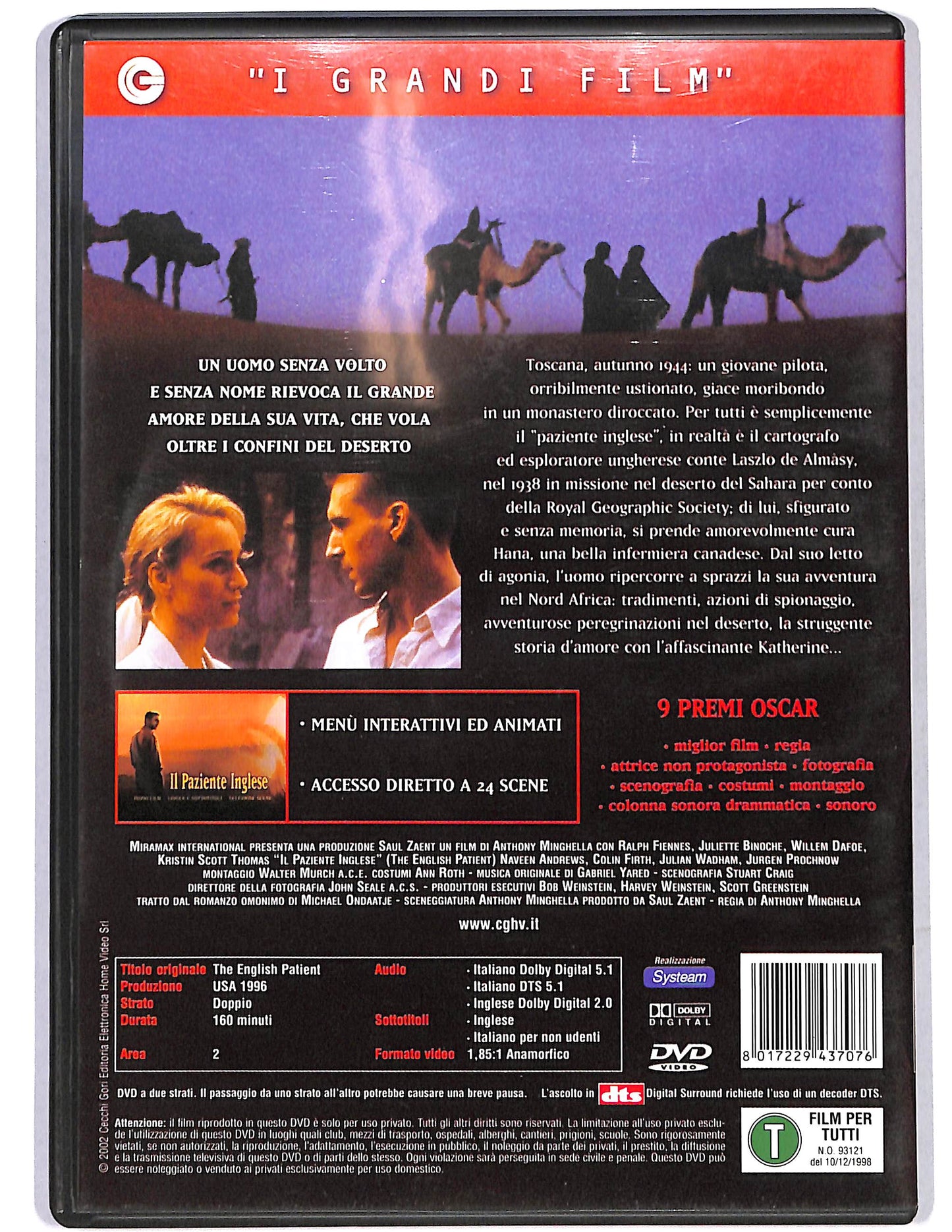 EBOND Il paziente inglese  DVD D655037