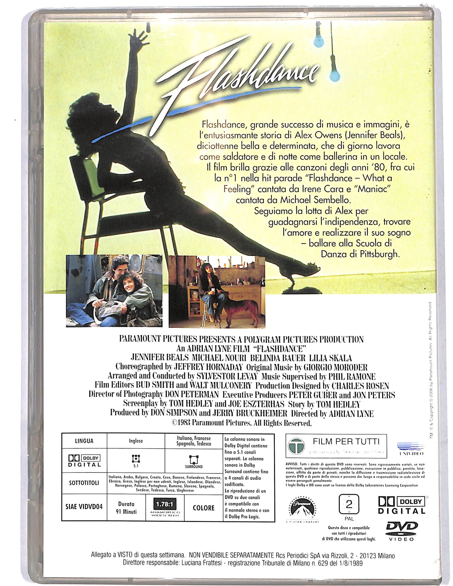 EBOND flashdance EDITORIALE DVD D655112